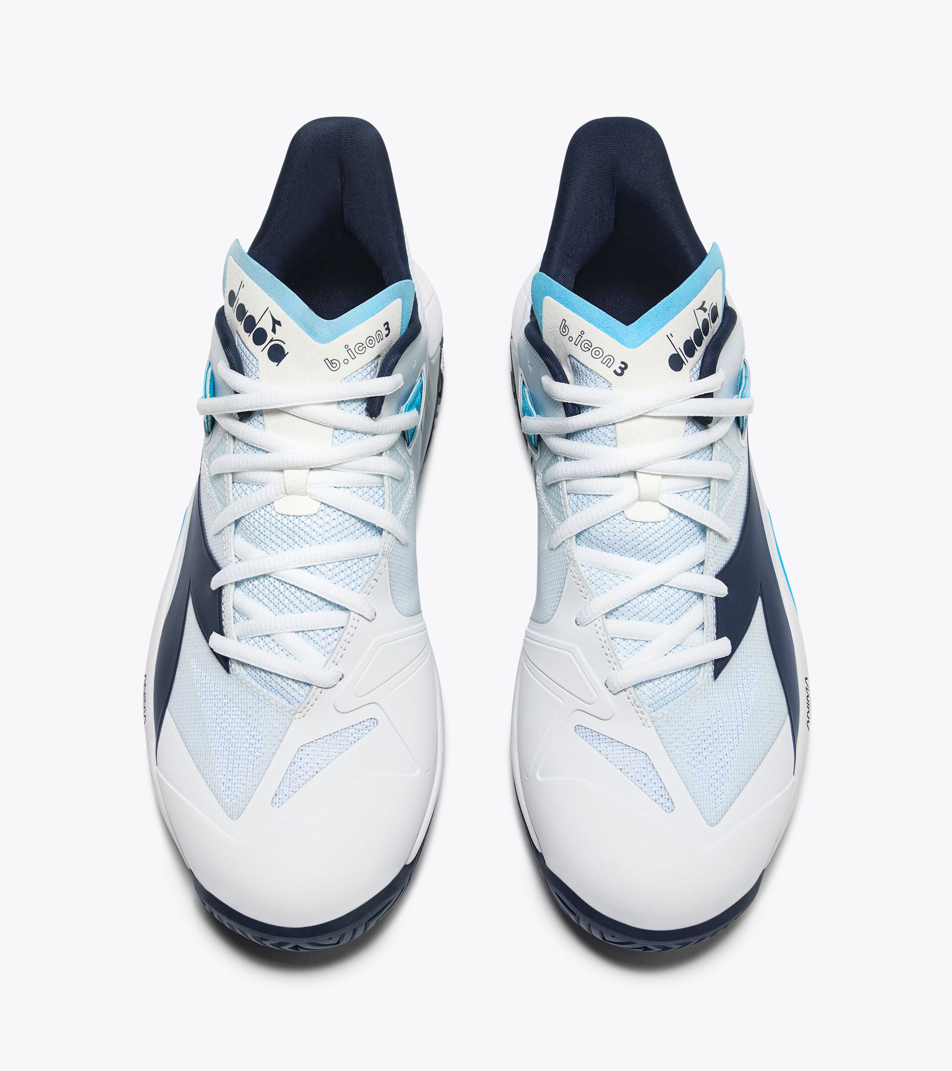 Tennis shoe for hard surfaces and clay courts - Stability - Men&rsquo;s B.ICON 3 AG WHITE/BLUE CORSAIR - Diadora