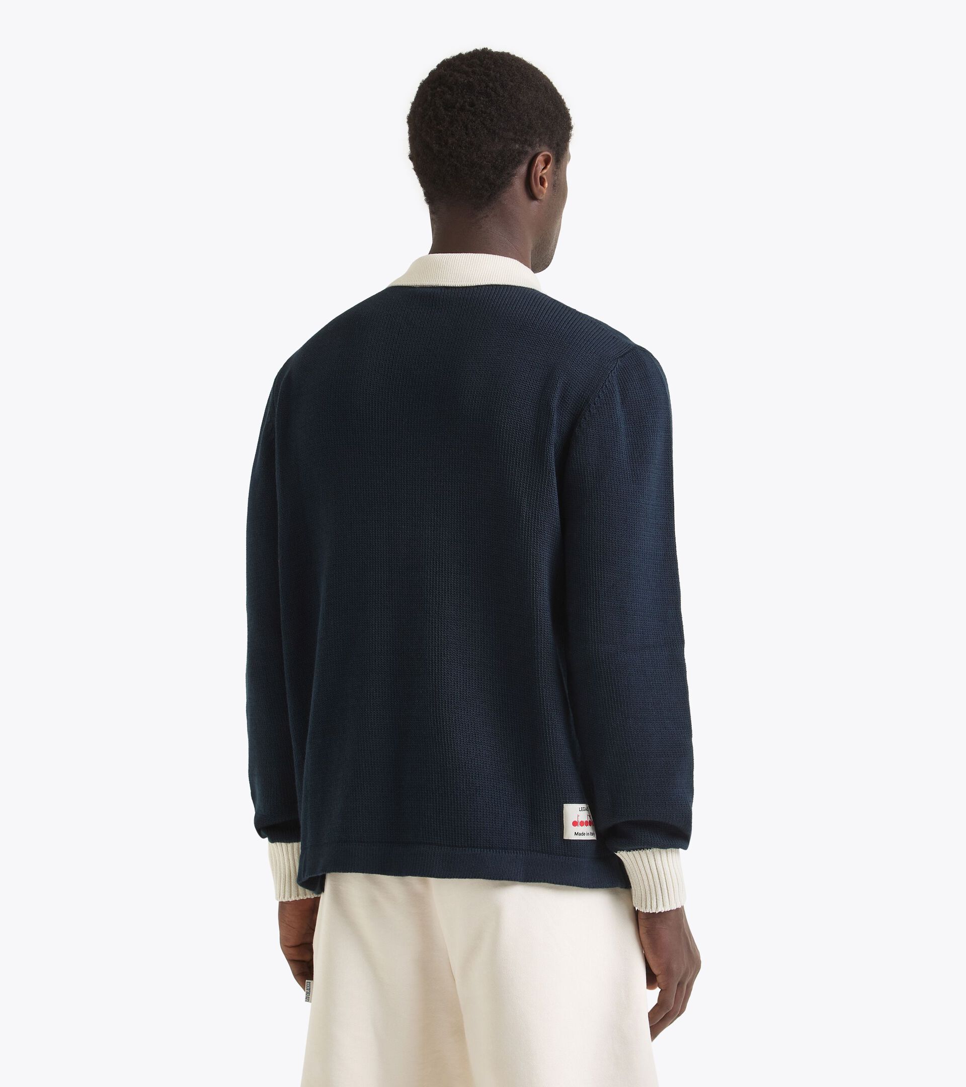 Long-sleeved Legacy polo - Made in Italy - All-gender POLO LS  LEGACY BLUE DENIM - Diadora