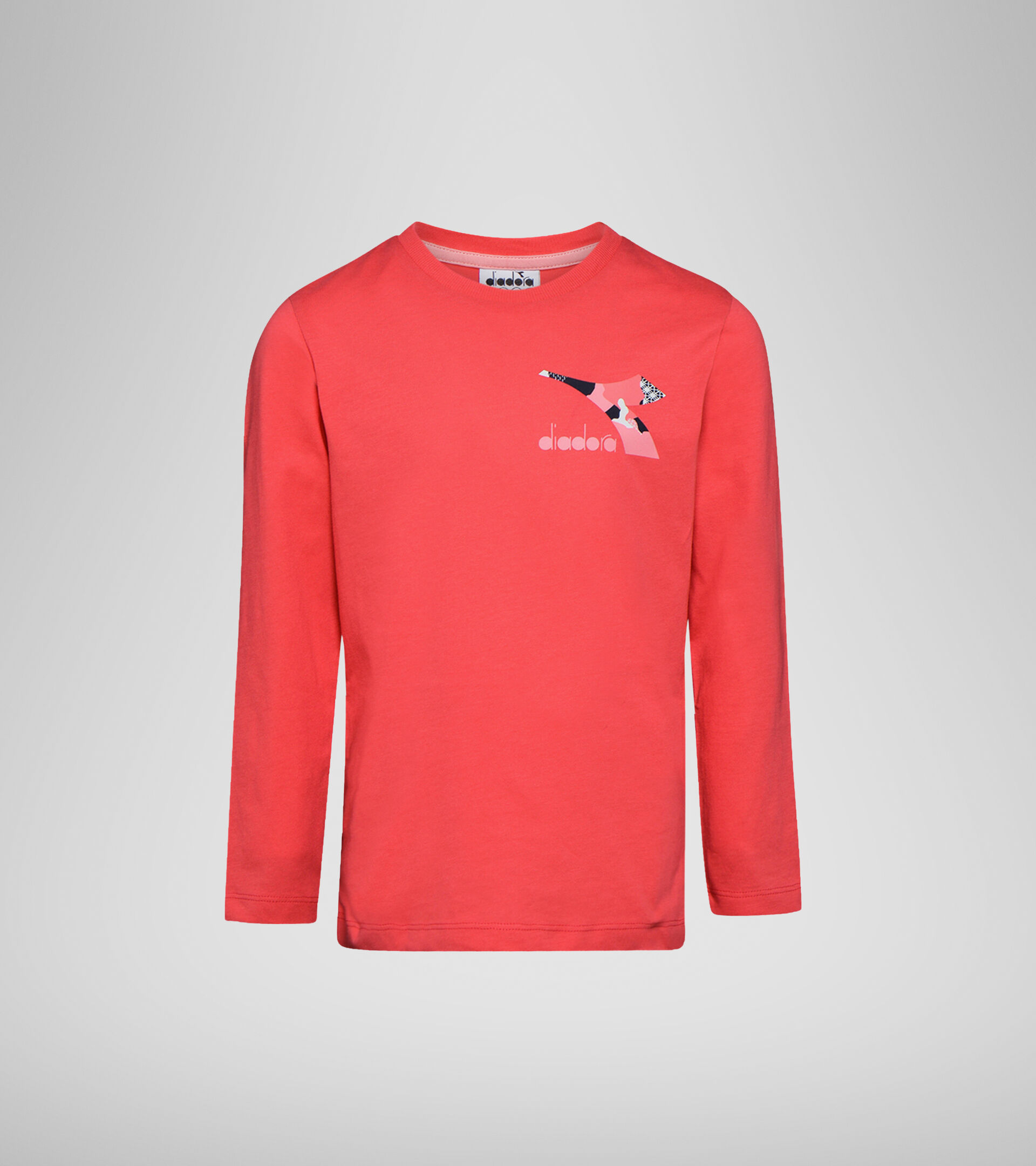 Crew-neck sweatshirt - Boys and girls JU.LS T-SHIRT CHROMIA GERANIUM RED - Diadora