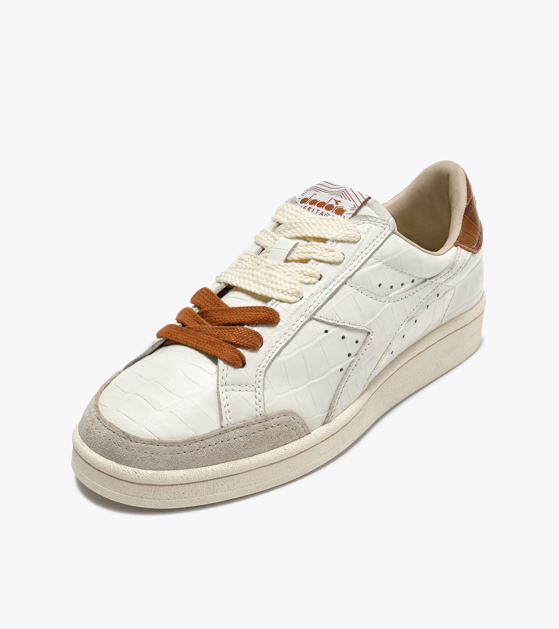 Zapatilla Heritage de piel - Mujer PRESTIGE CROCO WN MARRON CAMELLO - Diadora