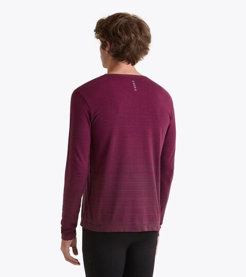 LS T-SHIRT STRATOUNO, MAROON BANNER Long-sleeved, technical t-shirt for temperature control -  Running - Men’s
 LS T-SHIRT STRATOUNO MAROON BANNER - Diadora