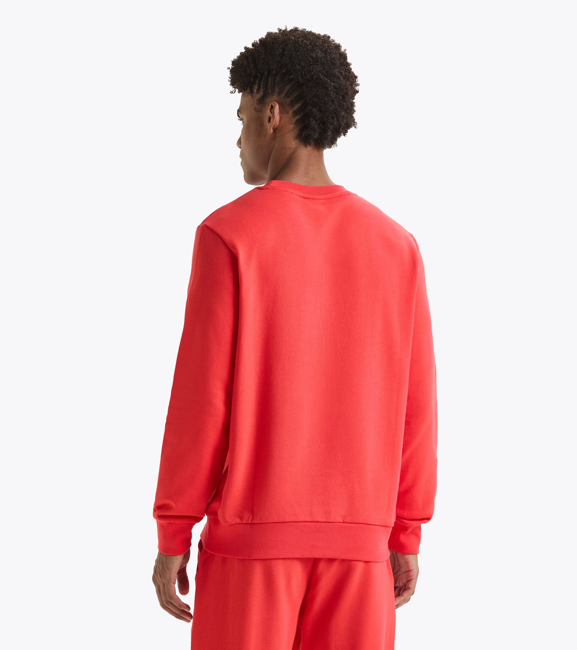 Sweatshirt - Made in Italy - Gender Neutral SWEATSHIRT CREW LOGO BITTERSWEET RED - Diadora