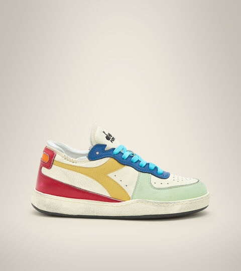 Heritage shoe - Unisex MI BASKET ROW CUT WINTER WHITE/CHILI PEPPER - Diadora