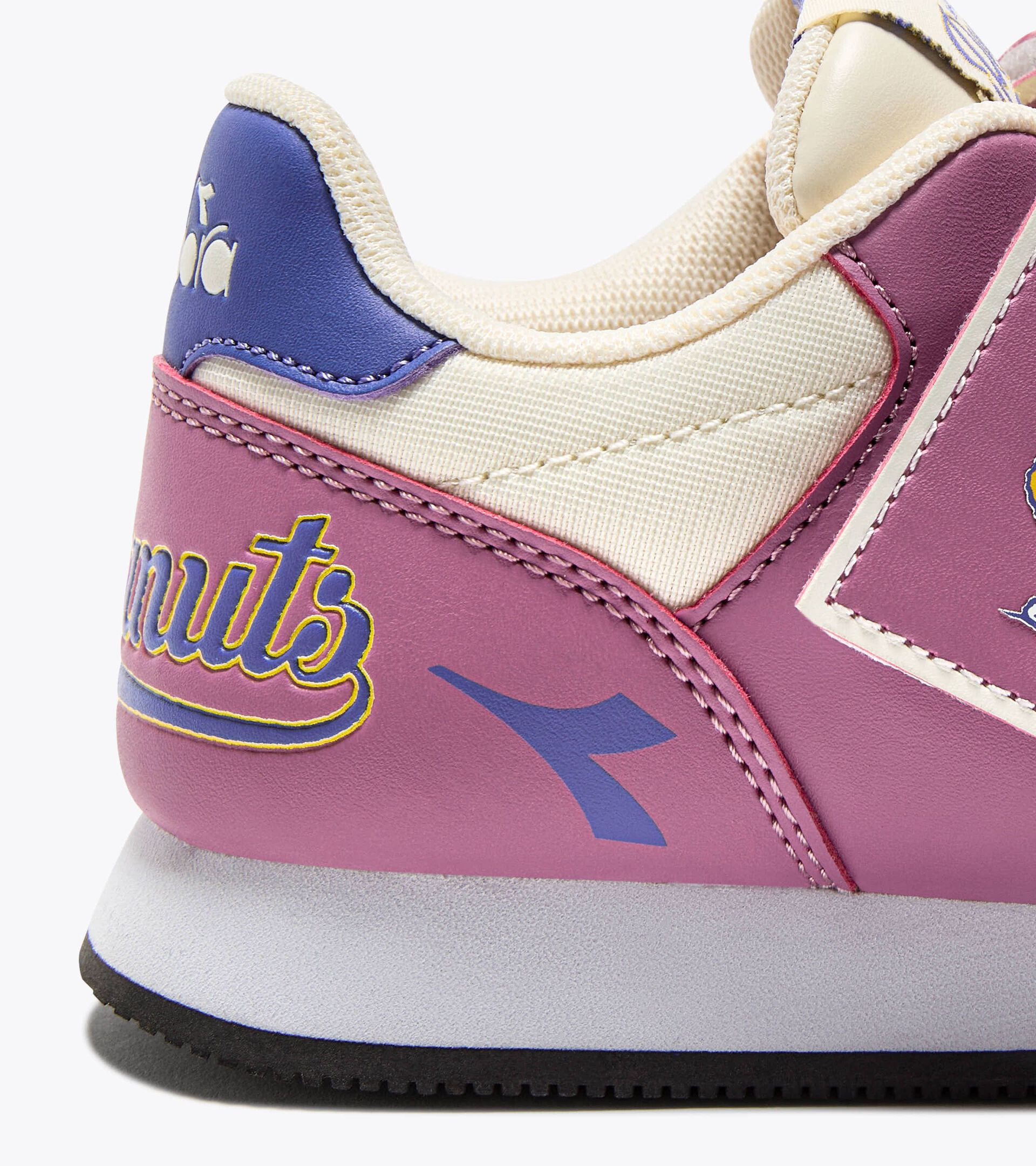 Peanuts running  shoe -  4-8  years old - Kids K-RUN SNOOPY PS PINK MAUVE ORCHID - Diadora