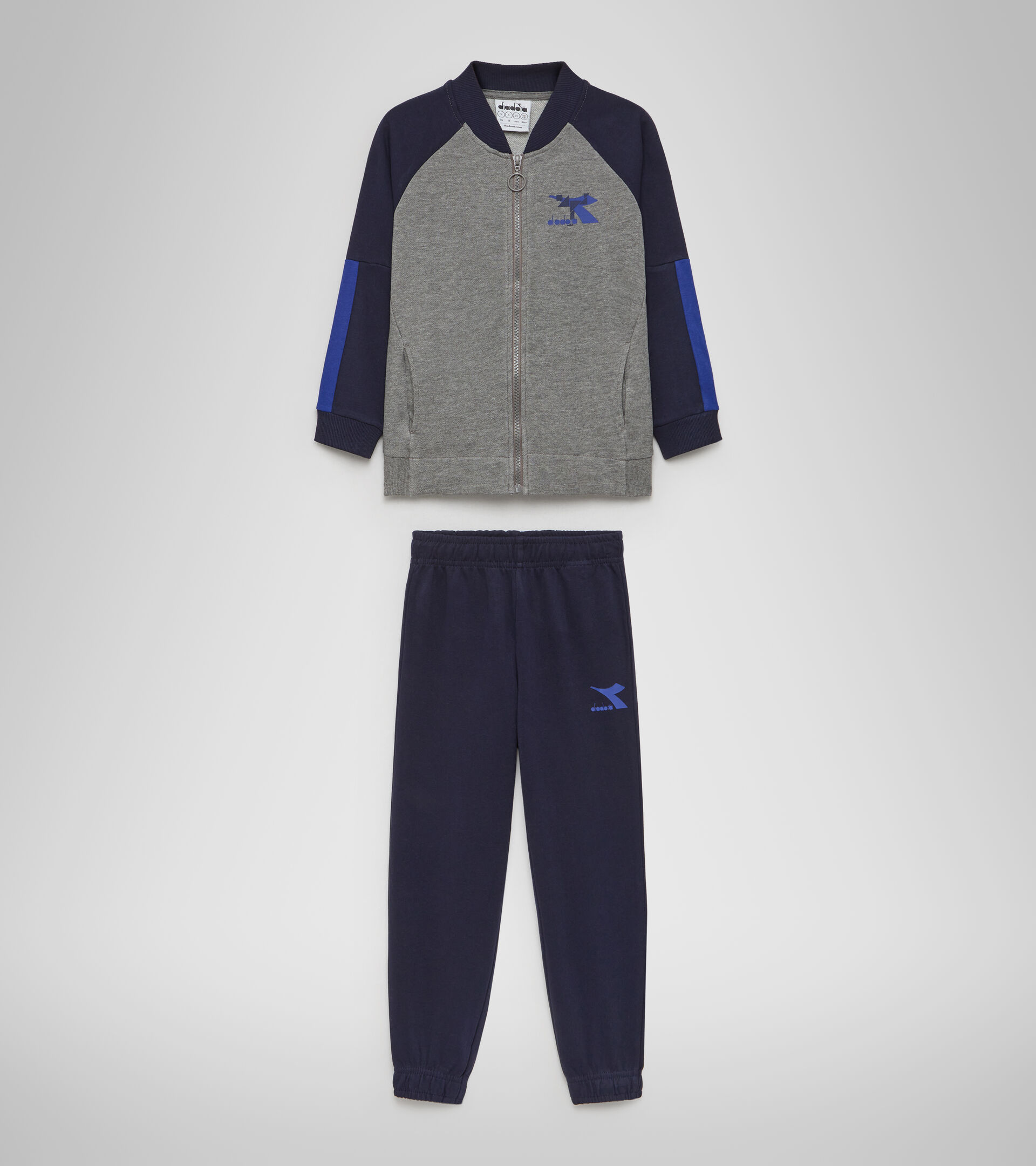 Sports tracksuit - Kids JB. TRACKSUIT FZ TWISTER CLASSIC NAVY - Diadora