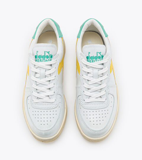 MI BASKET LOW USED, BIANCO/GIALLO CROMO Chaussures Heritage - Unisexe MI BASKET LOW USED BIANCO/GIALLO CROMO - Diadora