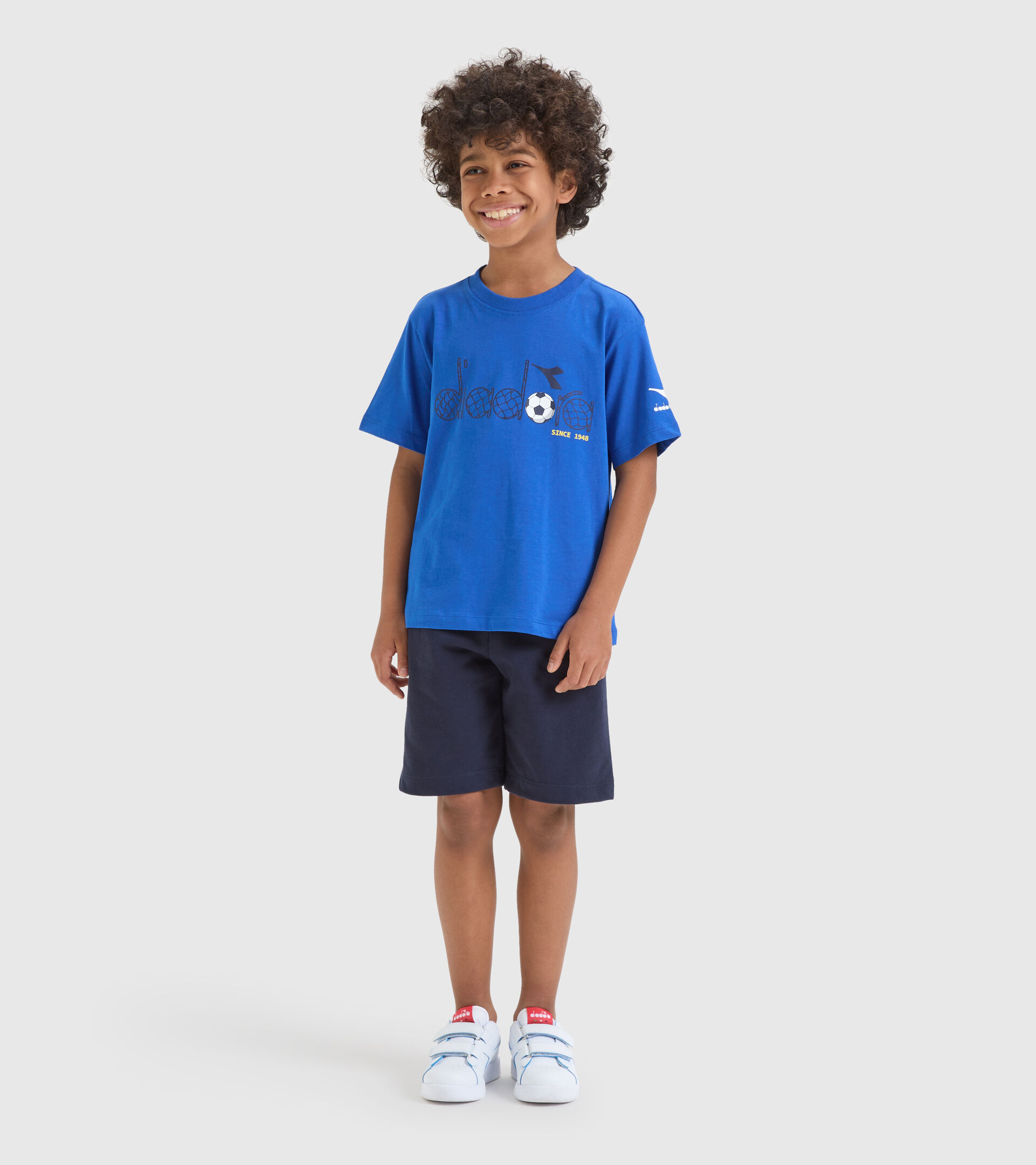 Cotton sports T-shirt - Boy’s JB.T-SHIRT SS DIADORA FC PRINCESS BLUE - Diadora