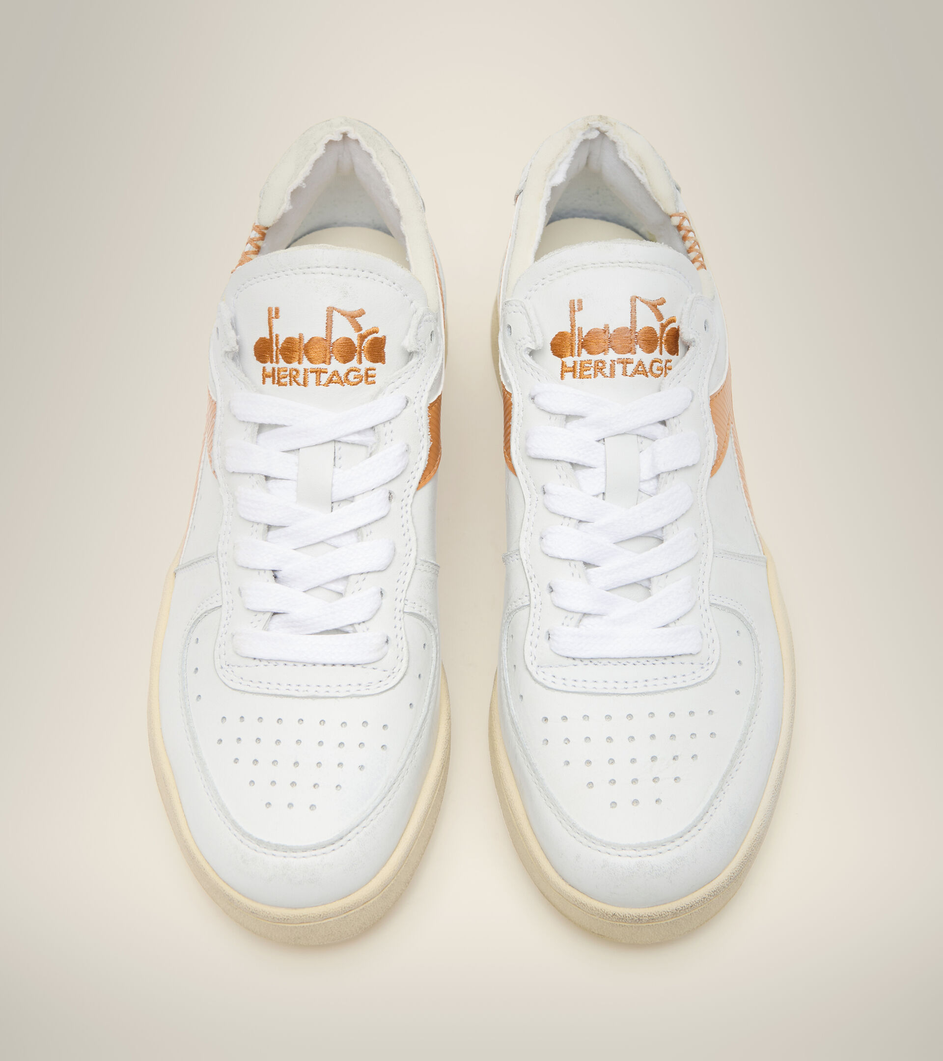 Footwear Heritage UNISEX MI BASKET ROW CUT BIANCO/PEPITA Diadora