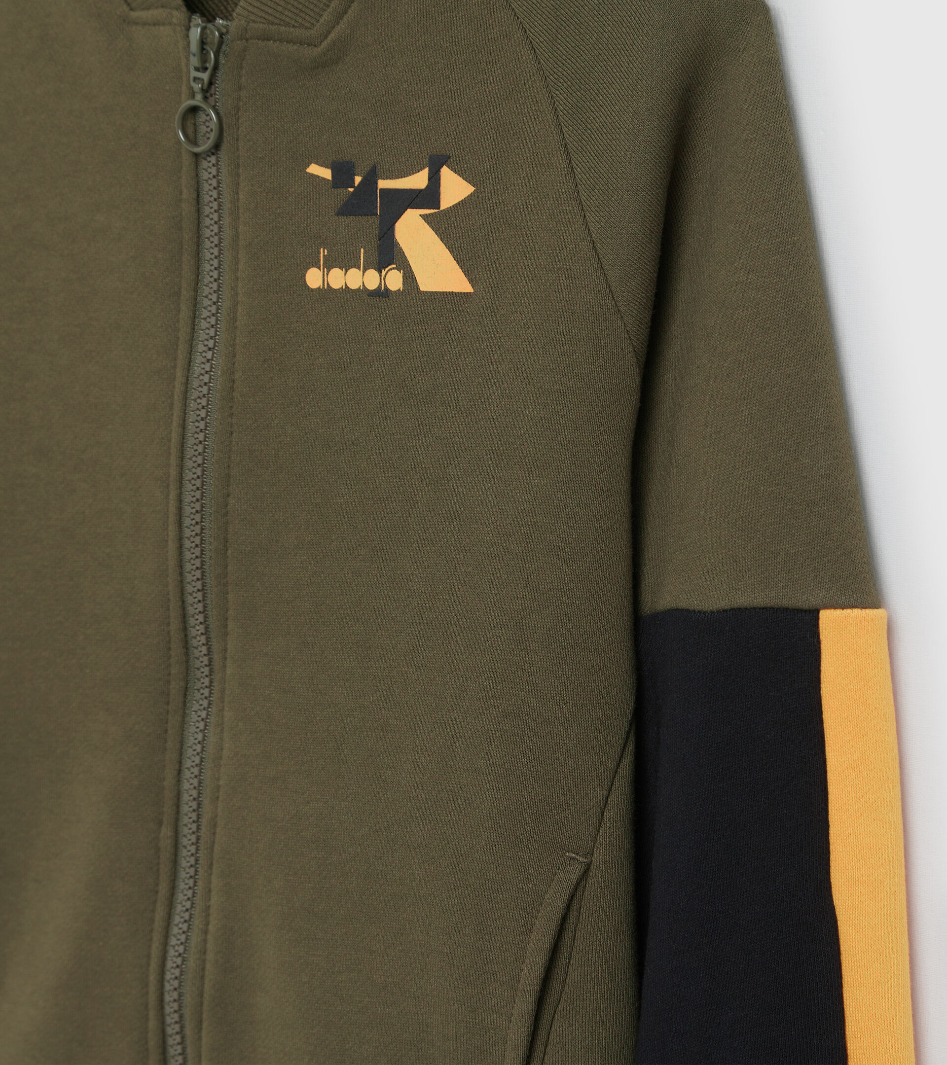 Survêtement de sport - Garçon JB. TRACKSUIT FZ TWISTER OLIVE MILITAIRE - Diadora