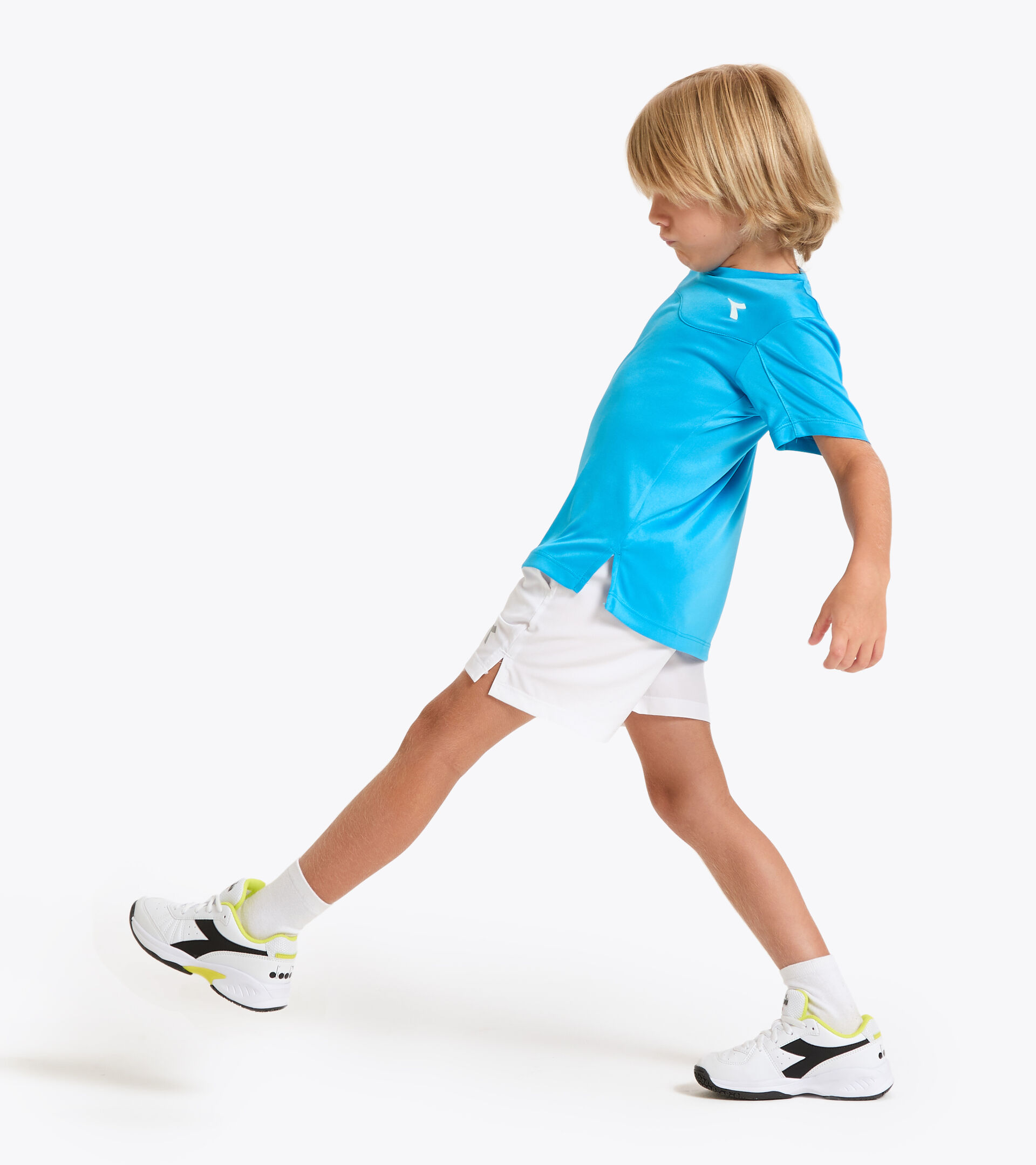 T-shirt da tennis - Bambino J. T-SHIRT TEAM AZZURRO FLUO - Diadora