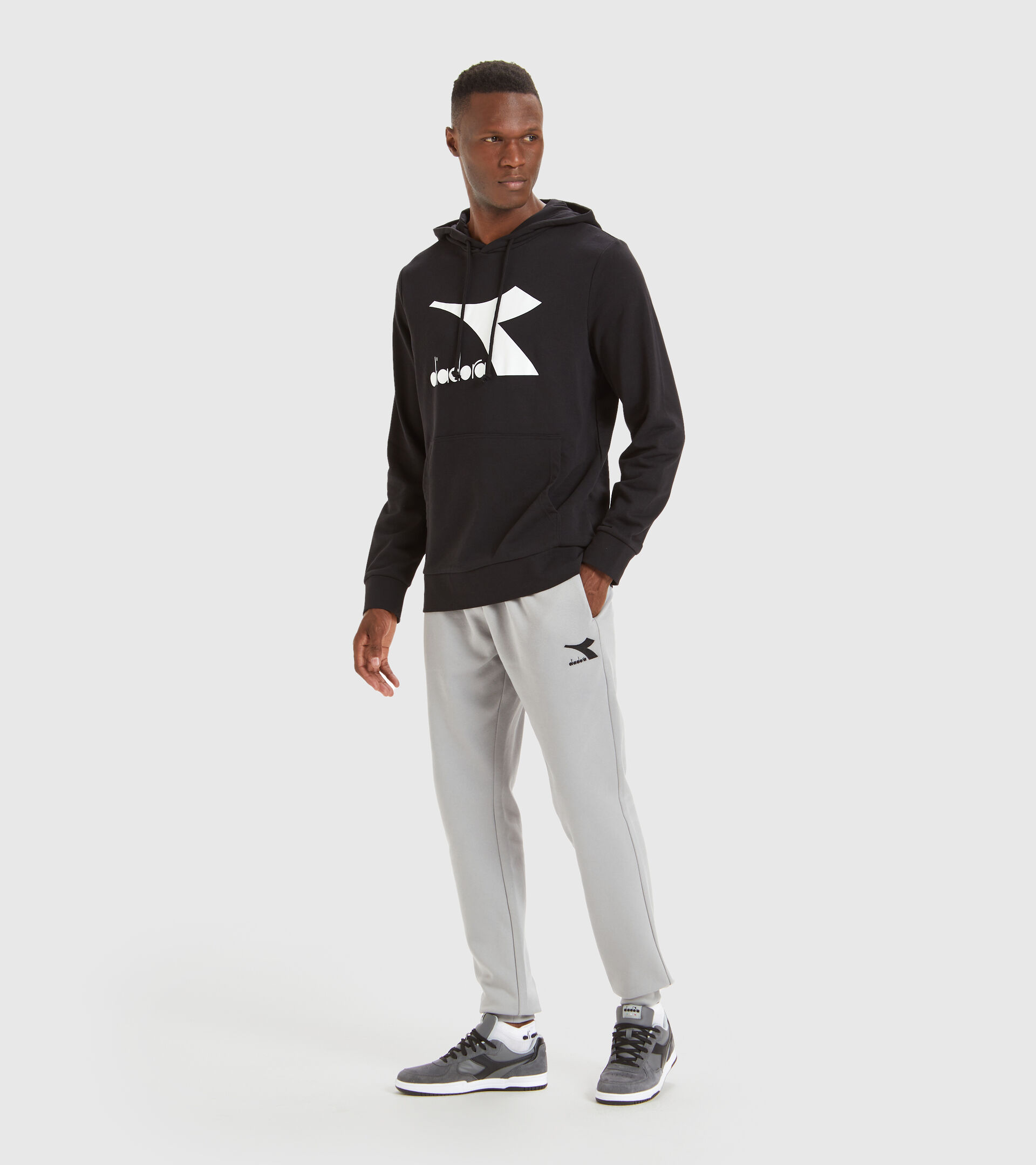Apparel Sport UOMO HOODIE BIG LOGO BLACK Diadora