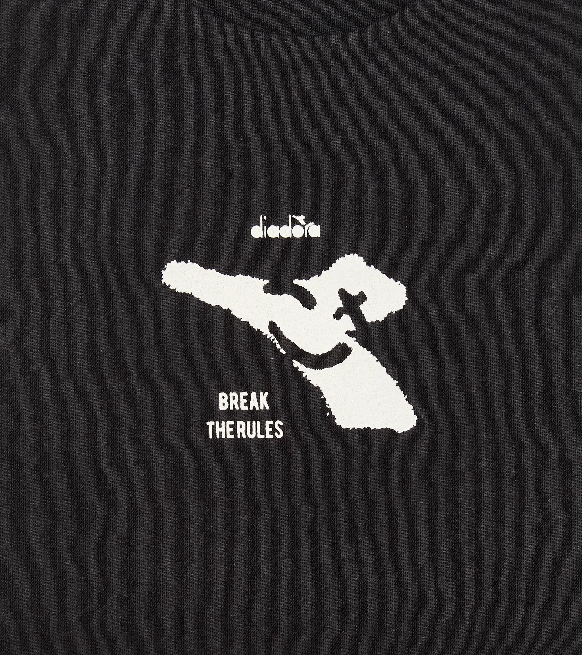 T-shirt cropped logo - Girl JG. CROP TOP SMILE LOGO BLACK - Diadora