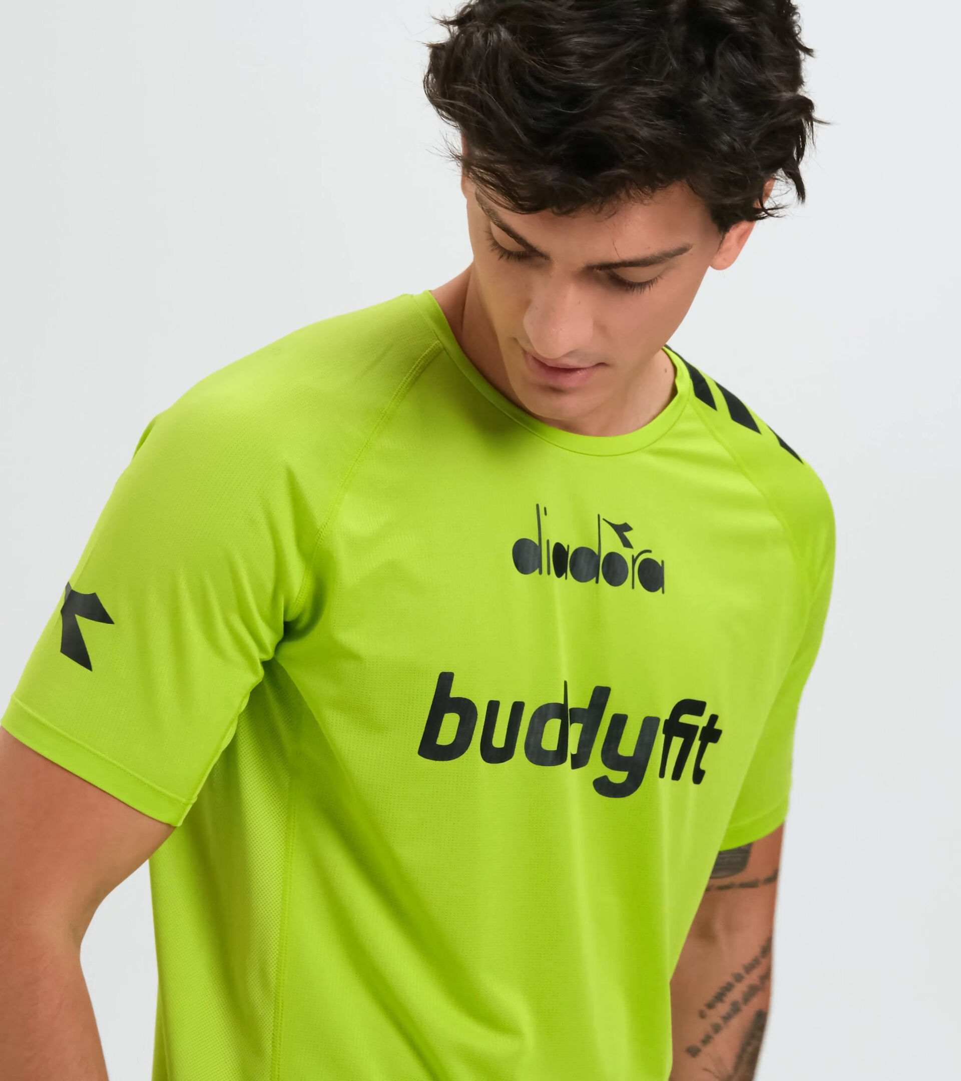 Workout-T-Shirt for men SS SUPER LIGHT T-SHIRT BUDDYFIT LIME GREEN - Diadora