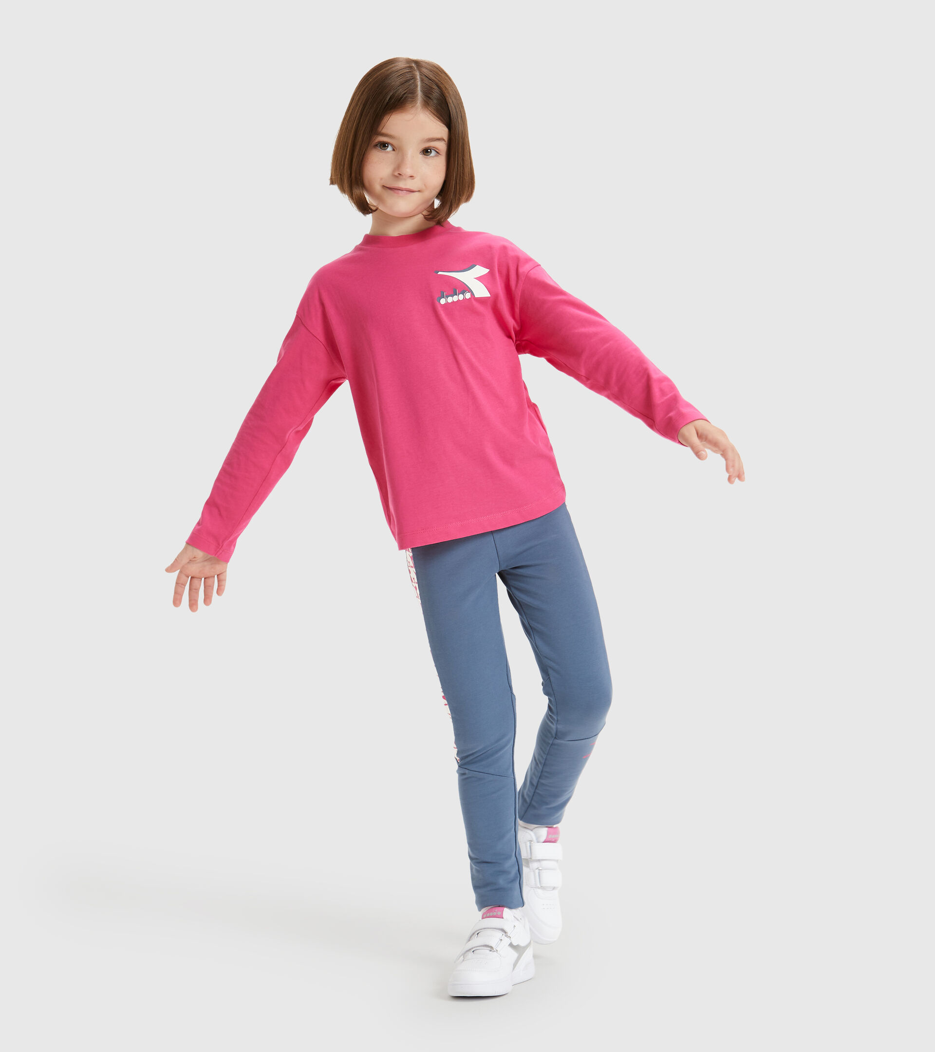 T-shirt - Kids JU.LS T-SHIRT CUBIC MAGENTA - Diadora