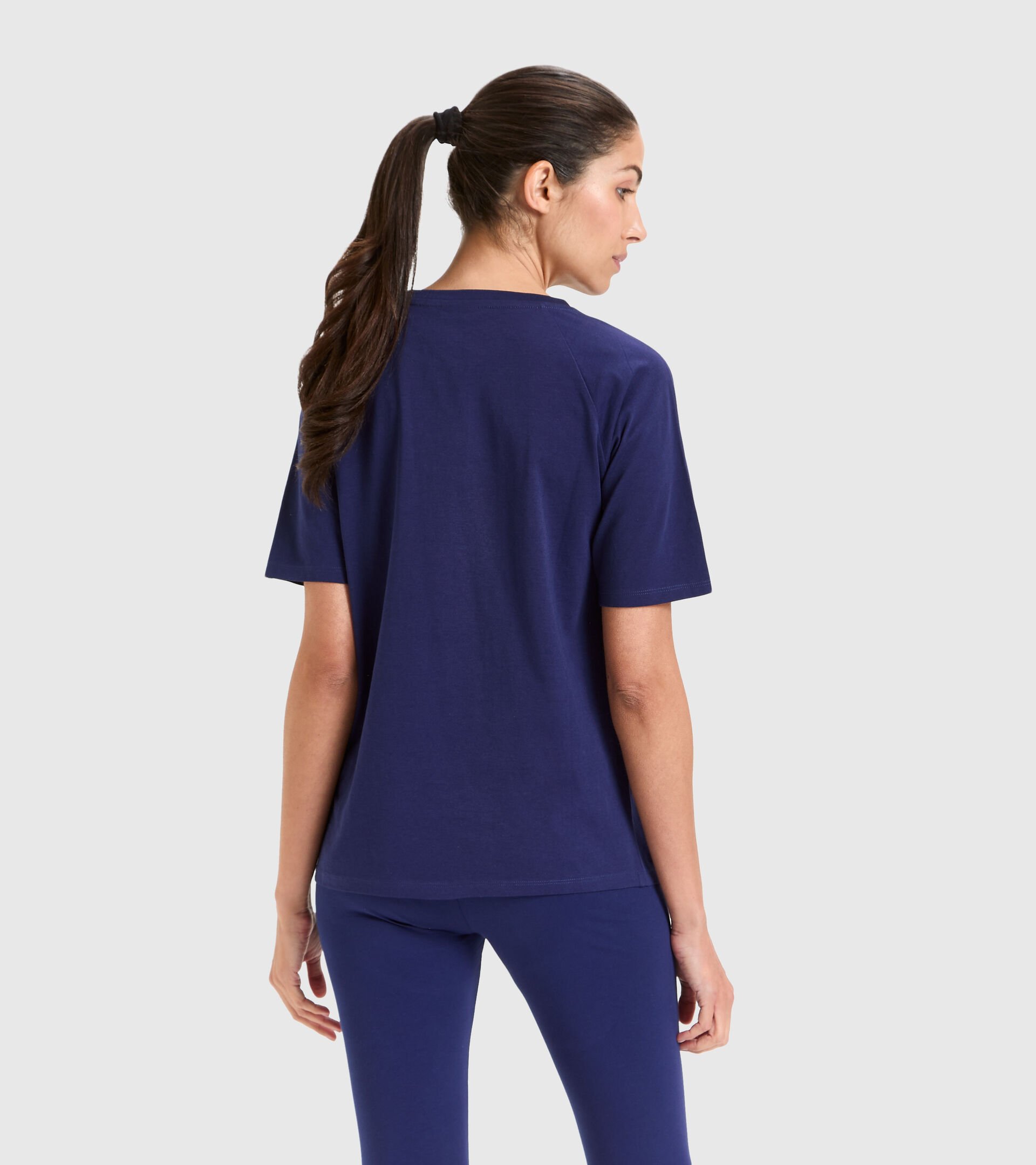 Camiseta deportiva de algodón - Mujer L.T-SHIRT SS CHROMIA PROFUNDO COBALTO - Diadora