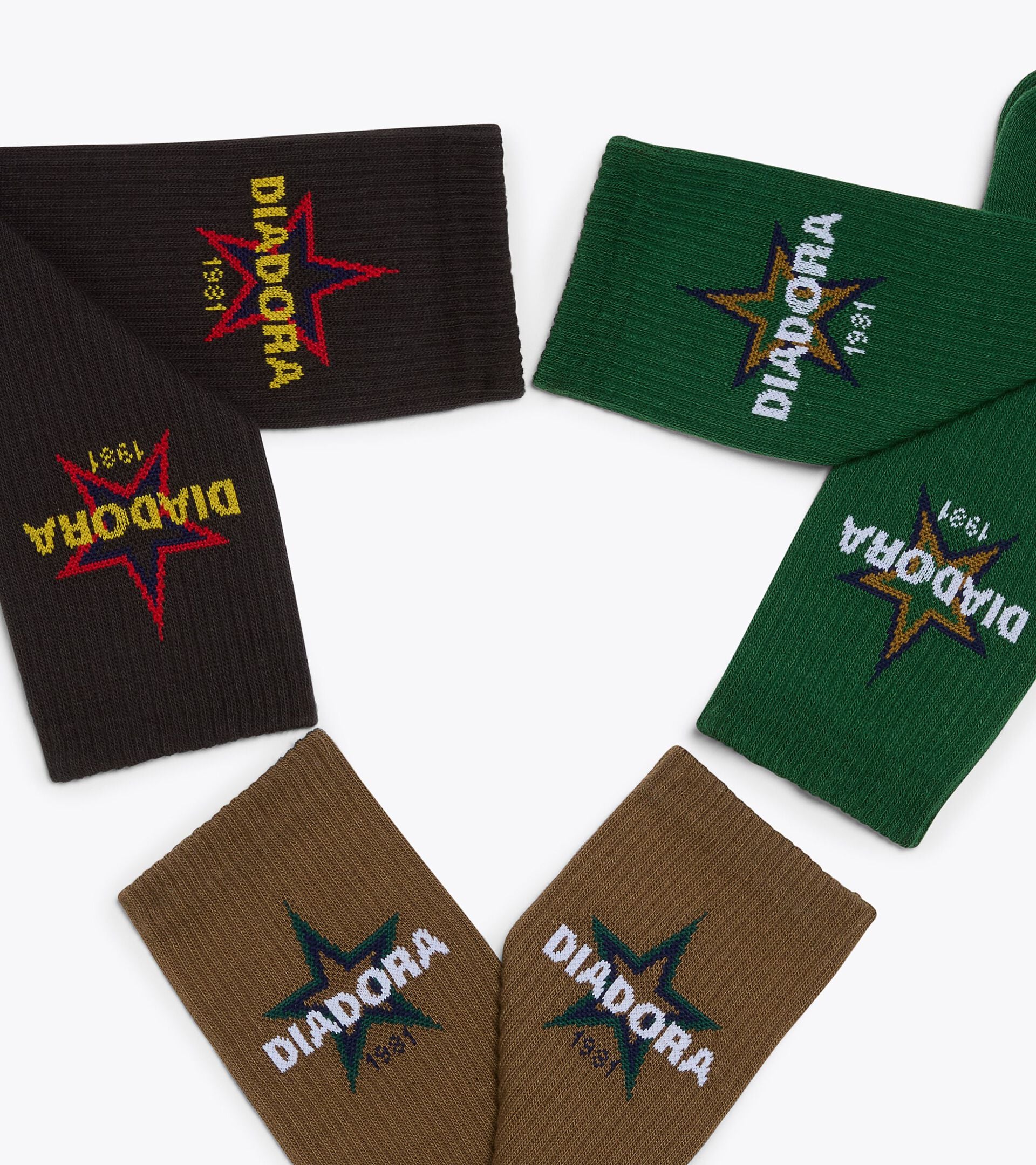 Lot de chaussettes - Made in Italy - Pour tous les genres  SOCKS 3PACK LEGACY NRO JET/MRRN BRONZO/EDEN - Diadora