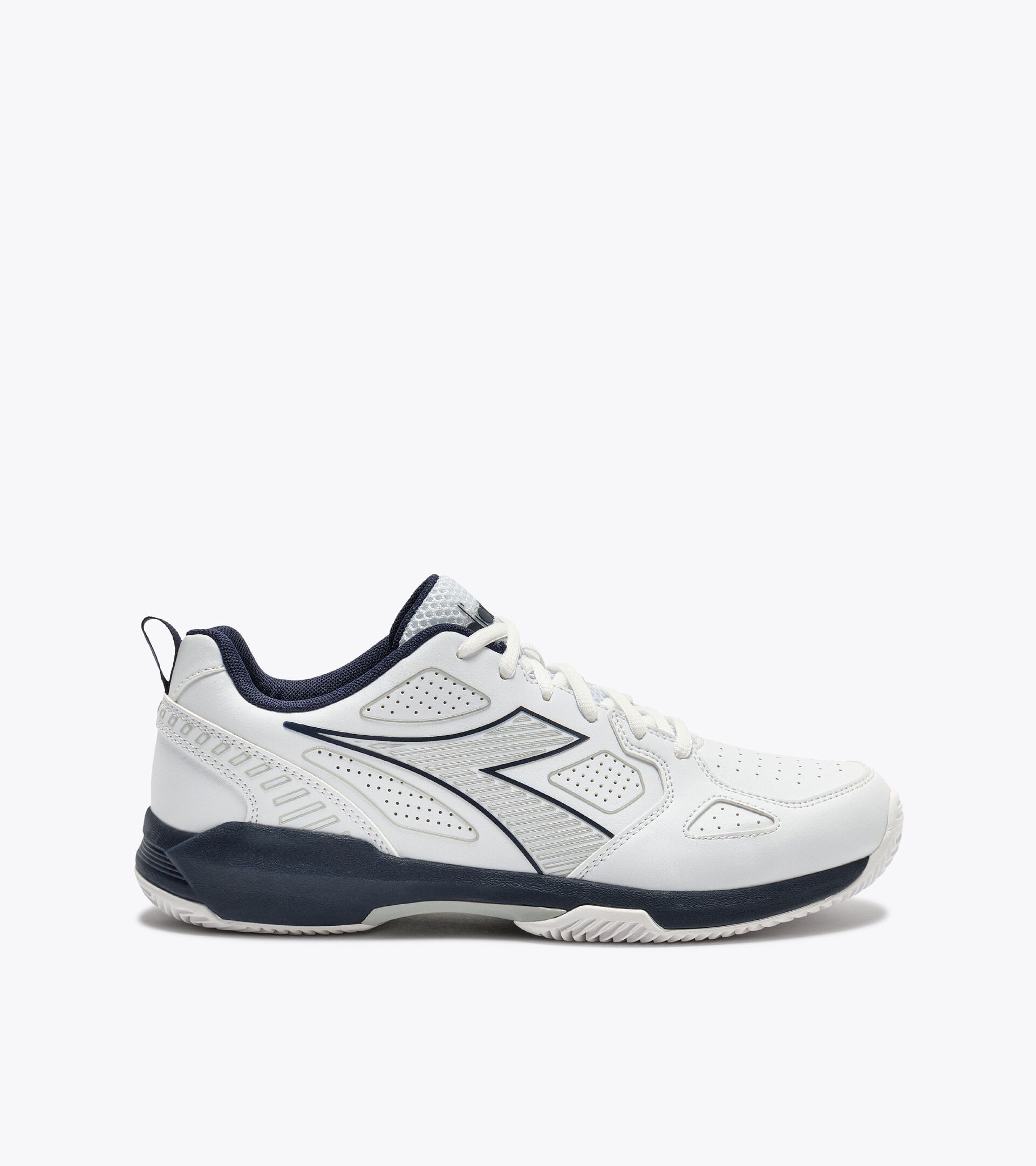 Chaussures de tennis pour terrains en terre battue - Joueurs rapides - Homme S.CHALLENGE 7 SL CLAY BLANC/NOIR IRIS - Diadora