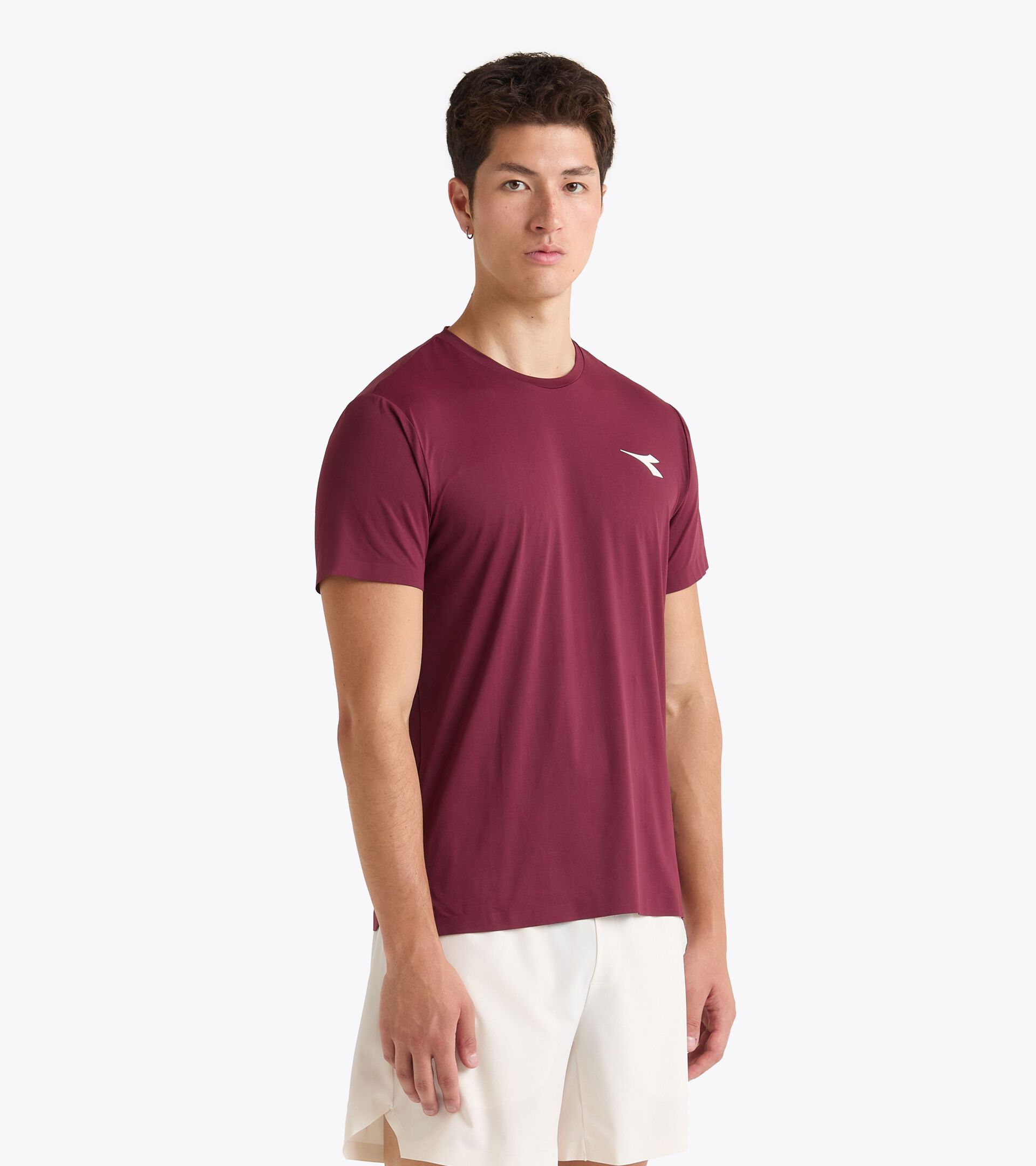 Tennis t-shirt - Competition - Men’s SS T-SHIRT ICON MAROON BANNER - Diadora
