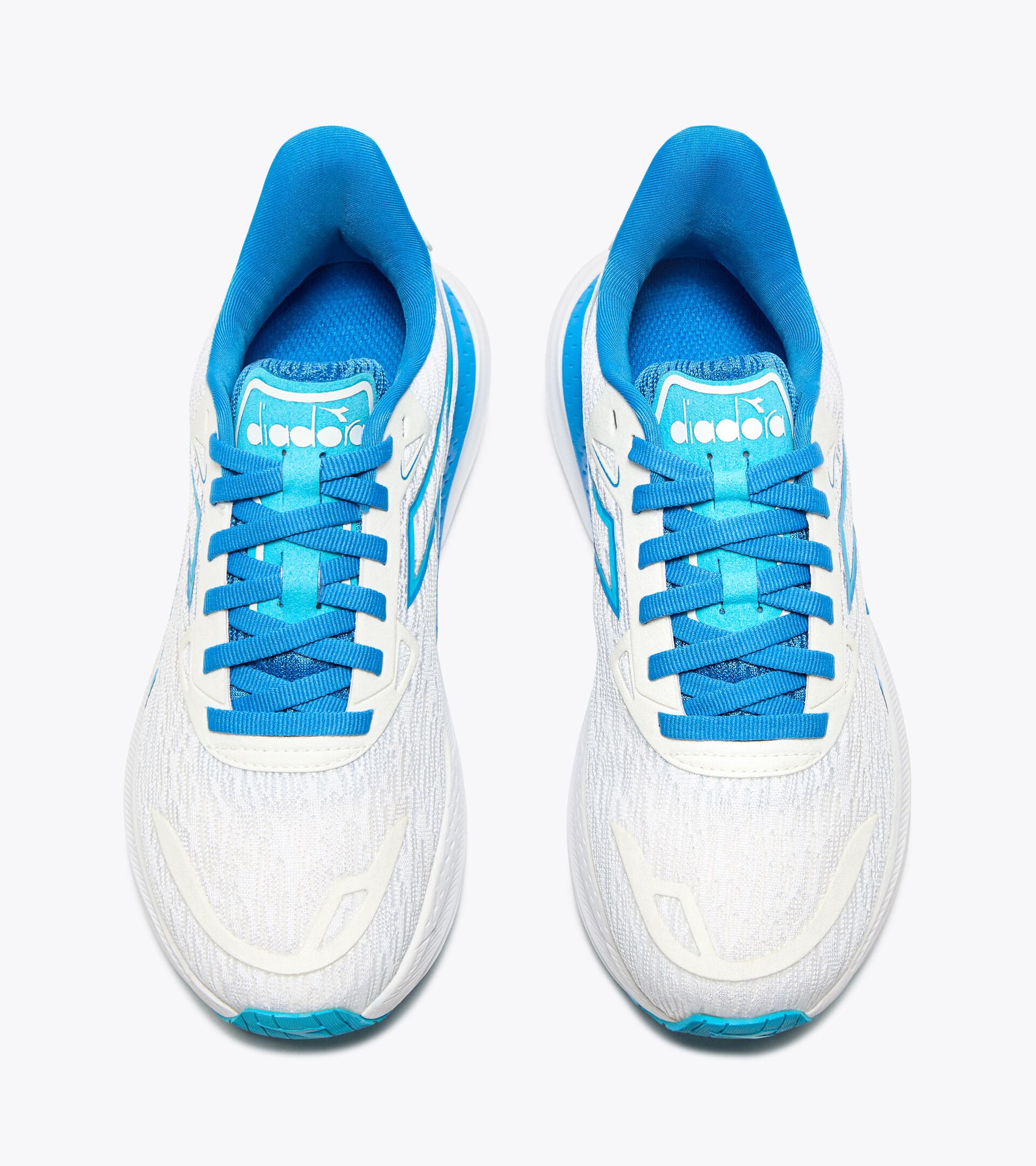 Running shoe - Stability and lightness - Donna NUCLEO 2 Y WHITE/FRENCH BLUE/AQUARIUS - Diadora