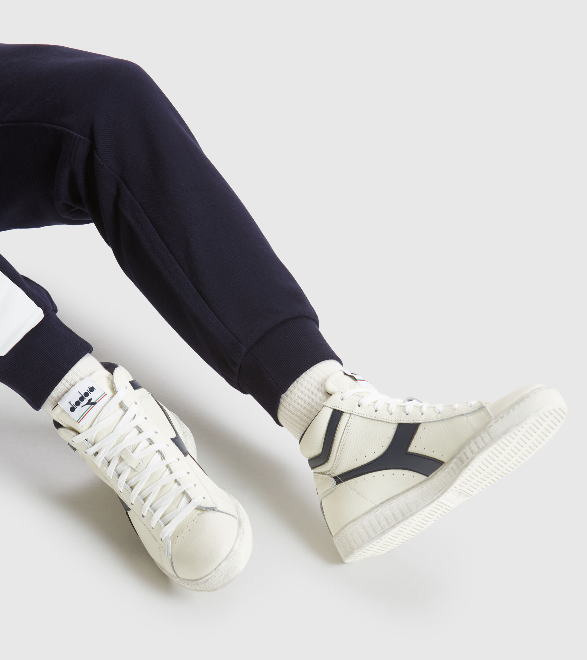 Zapatilla deportiva - Unisex GAME L HIGH WAXED BLANCO/UNIFORME AZUL - Diadora