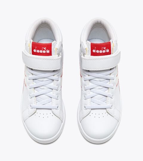 GAME P HIGH PS, WHITE/ULTIMATE GRAY/CAYENNE Sports shoes - Kids 4-8 years GAME P HIGH PS WHITE/ULTIMATE GRAY/CAYENNE - Diadora