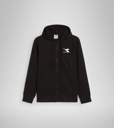 HOODIE FZ SWEAT CORE, BLACK Cotton-blend sports sweatshirt - Men HOODIE FZ SWEAT CORE BLACK - Diadora