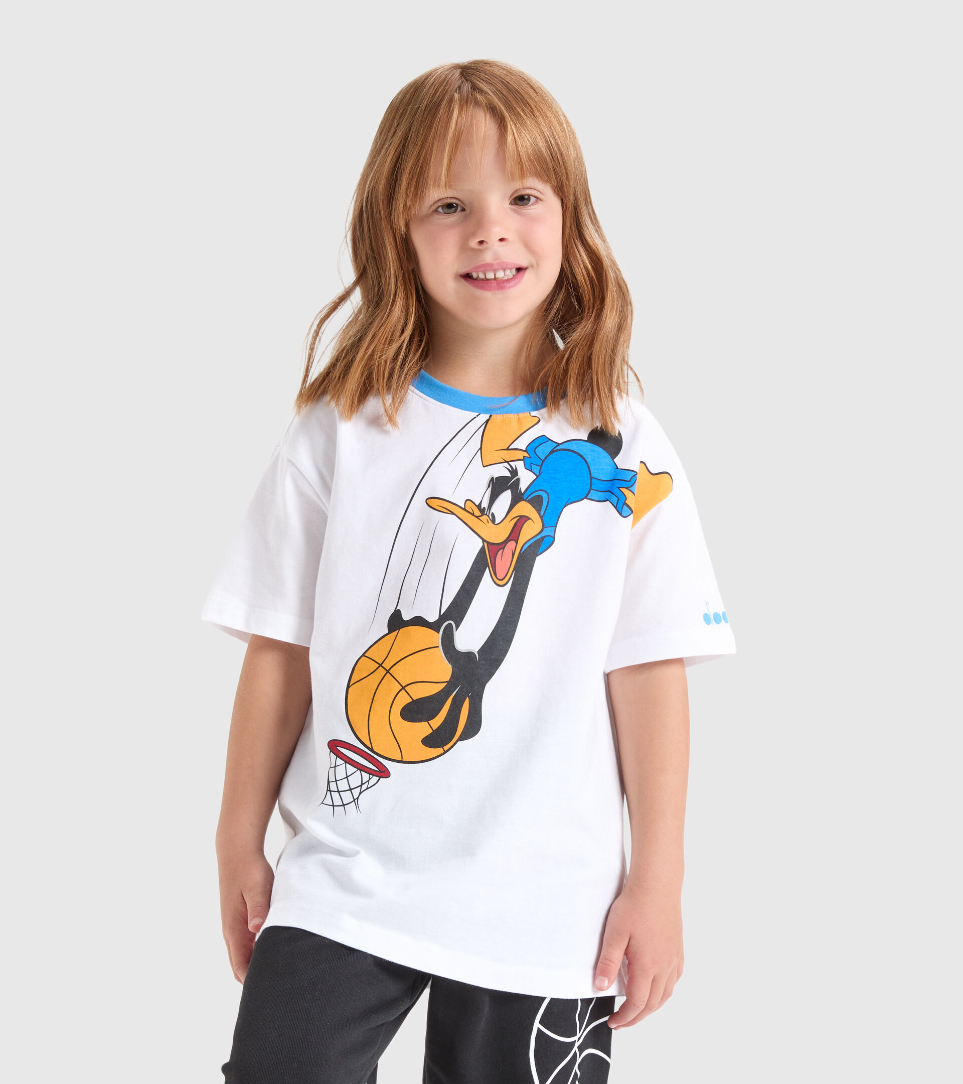 Camiseta deportiva - Niños JU.T-SHIRT SS WB AZUL AZURE - Diadora
