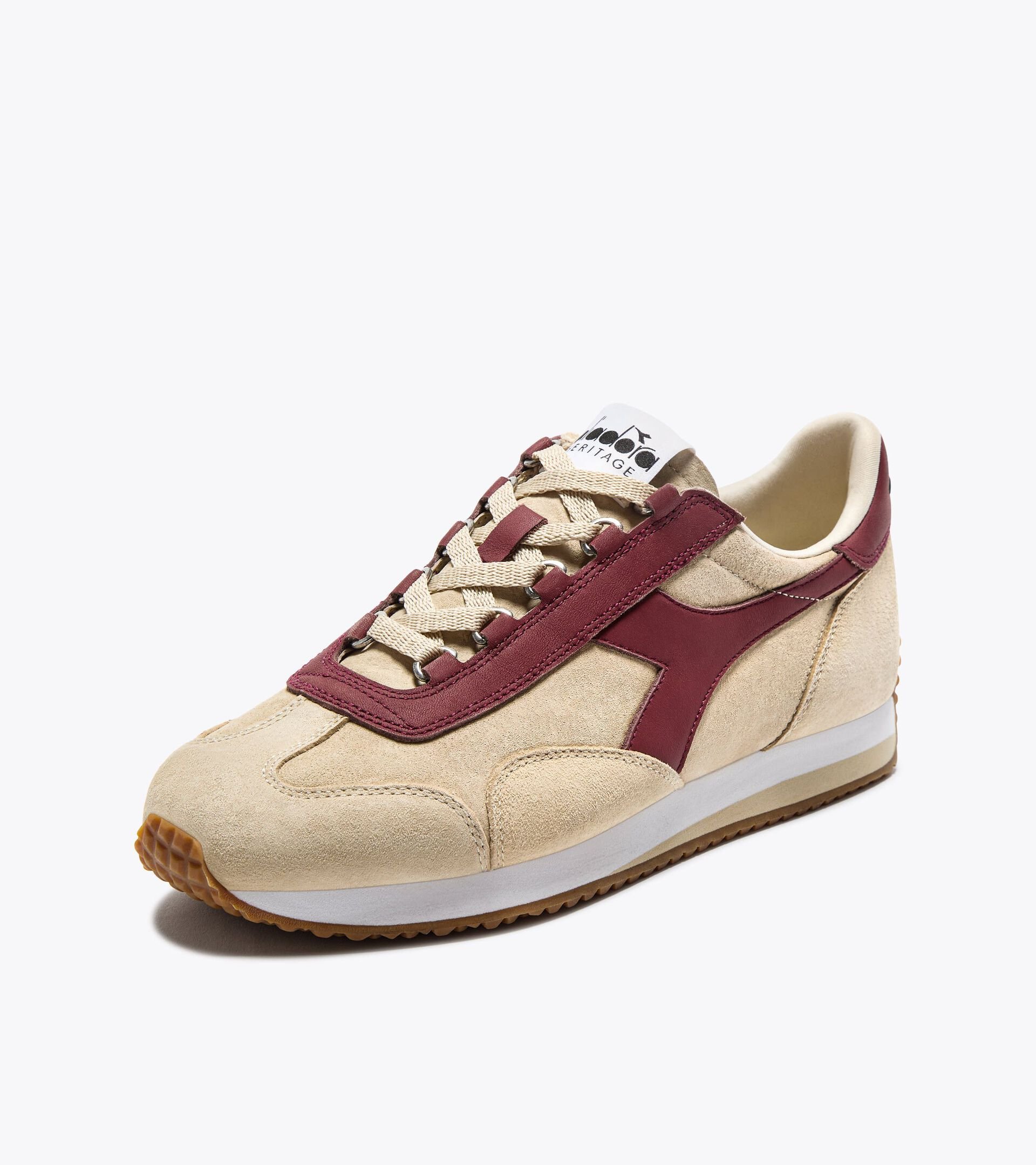 Sneaker Heritage aus Leder mit niedrigem Profil - Für alle Geschlechter EQUIPE '75 SW AUSTERNGRAU - Diadora