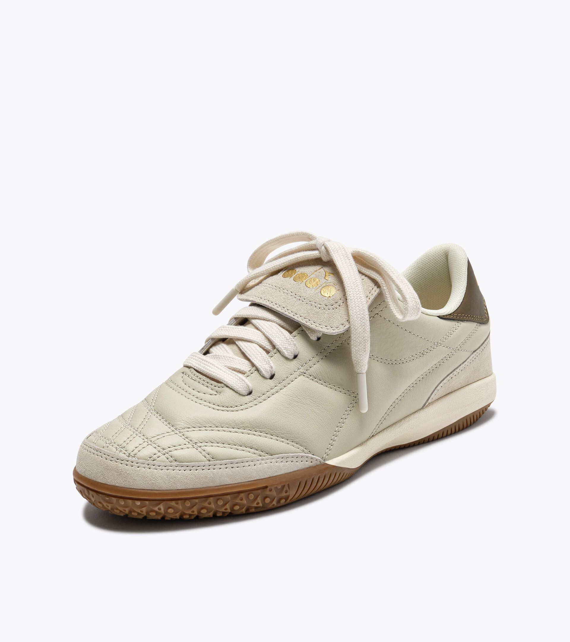 Terrace-style Leather Sneakers - All-gender GOLD INDOOR METAL TOFU - Diadora