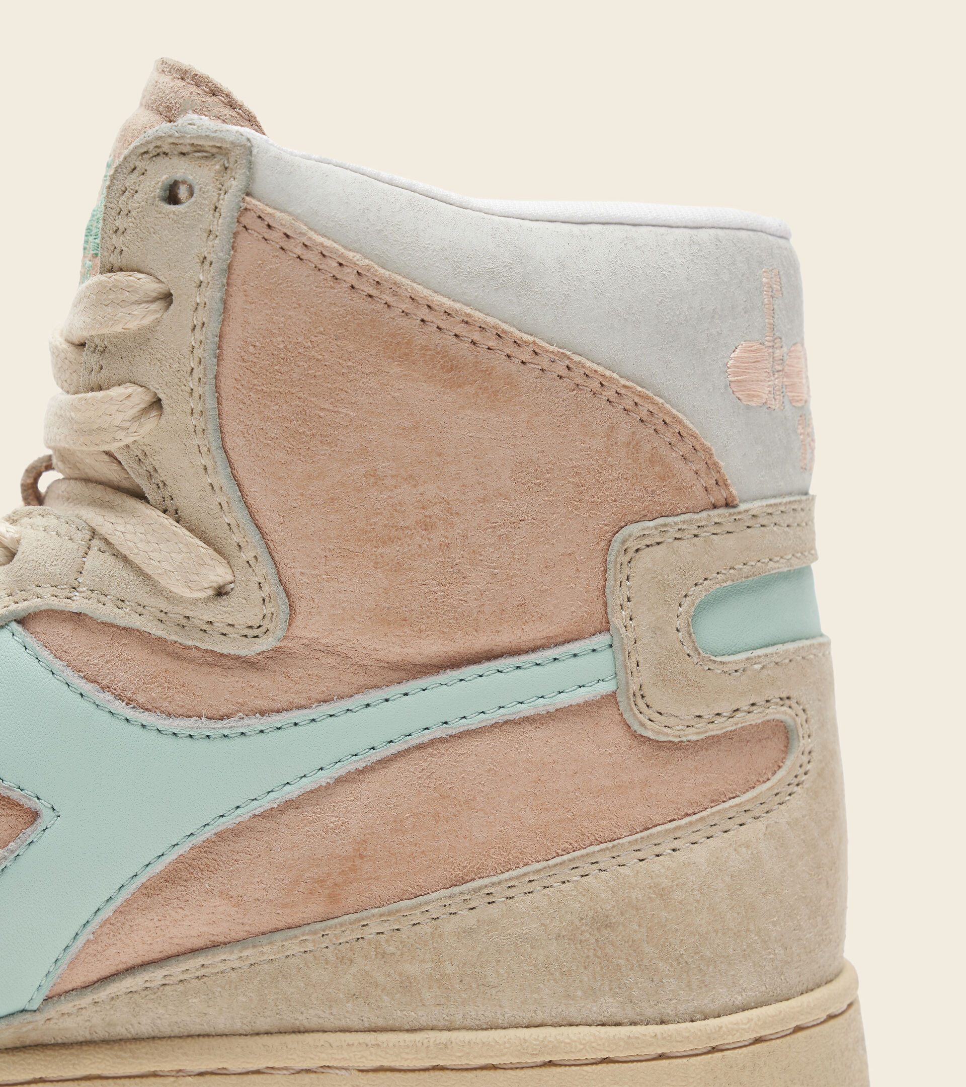 Heritage shoe - Unisex MI BASKET PIGSKIN USED BELLINI PINK - Diadora