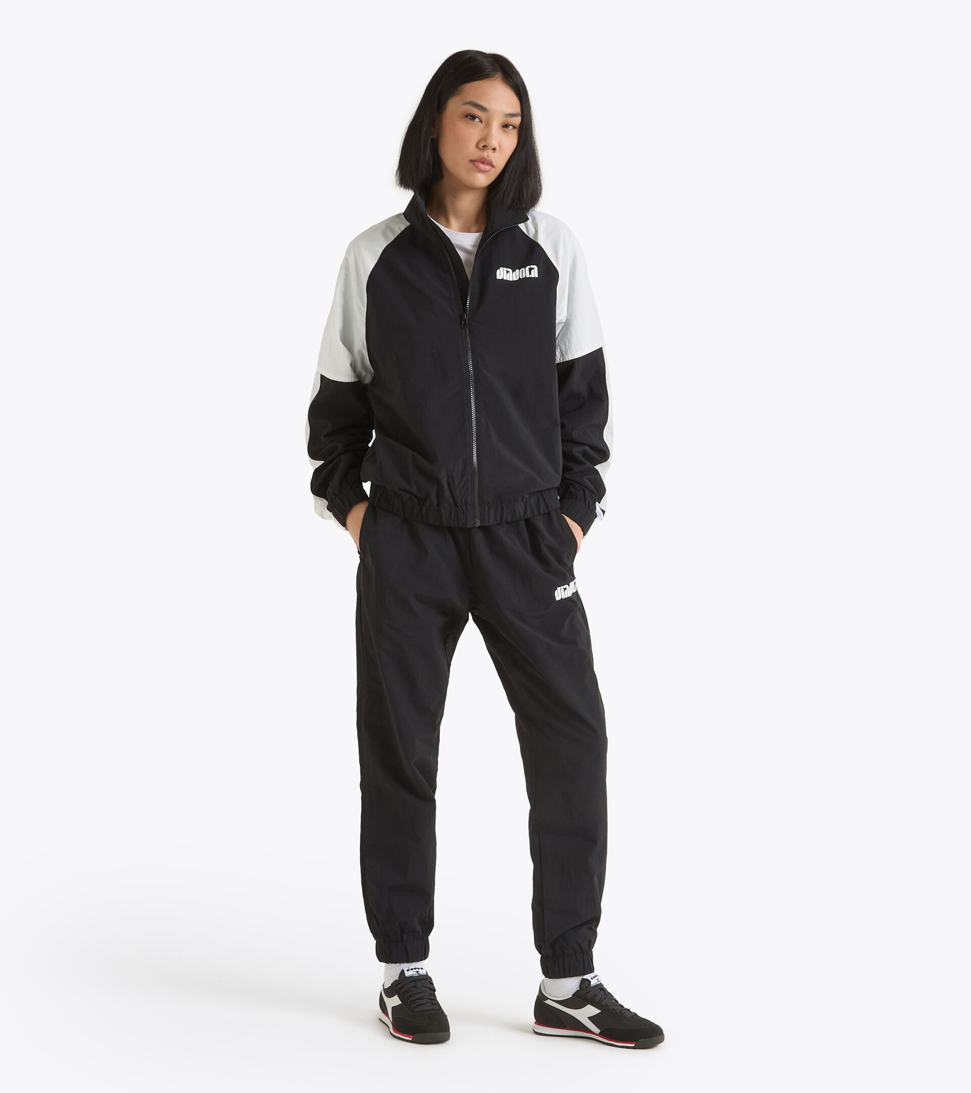 Chándal de poliamida - Para todos los géneros TRACKSUIT ATHL. LOGO I NEGRO - Diadora