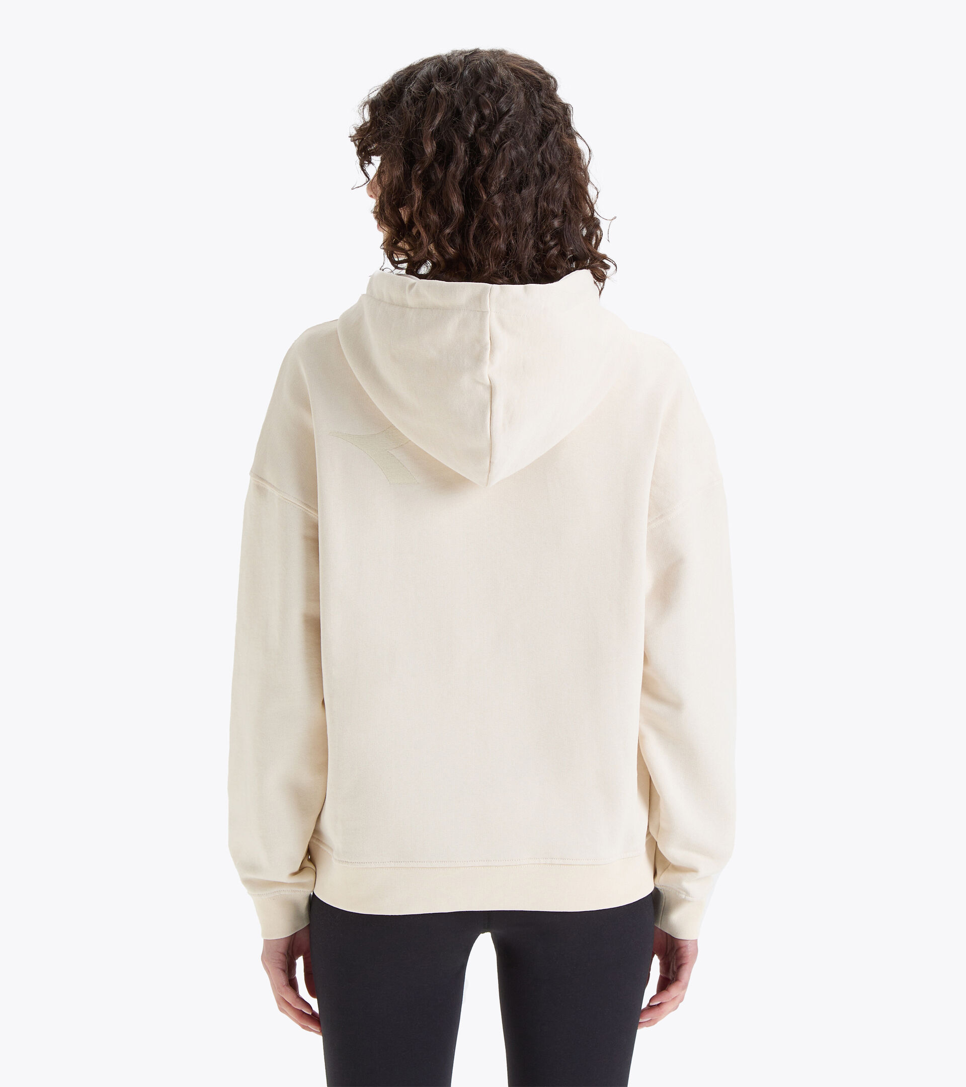 Sweat-shirt en coton - Femme L. HOODIE SPW LOGO BLANC CYGNE - Diadora