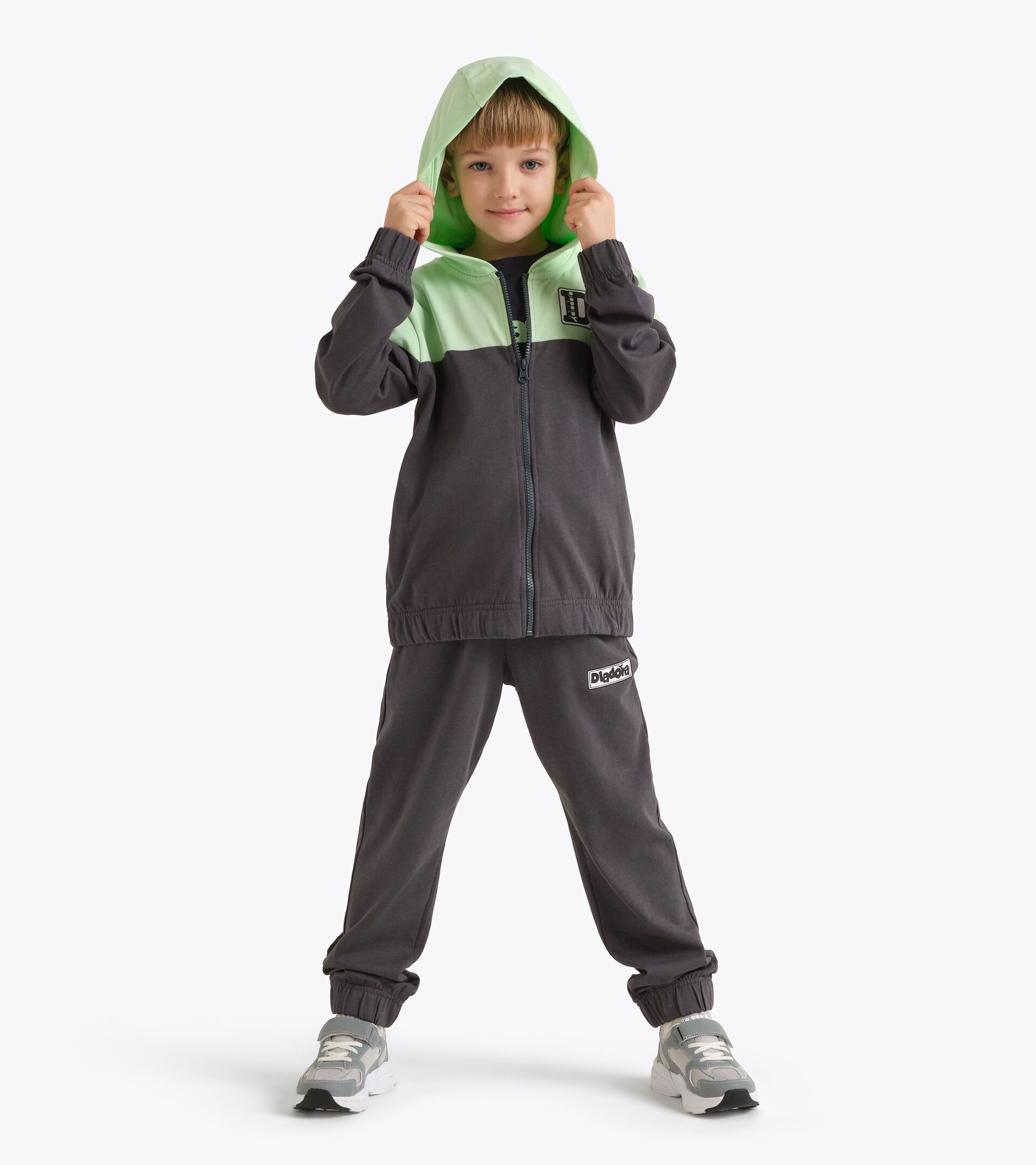Ch&aacute;ndal deportivo - Ni&ntilde;os y ni&ntilde;as/Adolescentes 
 JU. TRACKSUIT  HD FZ ESS. SPORTS  (HJ) VERDE PATINA - Diadora