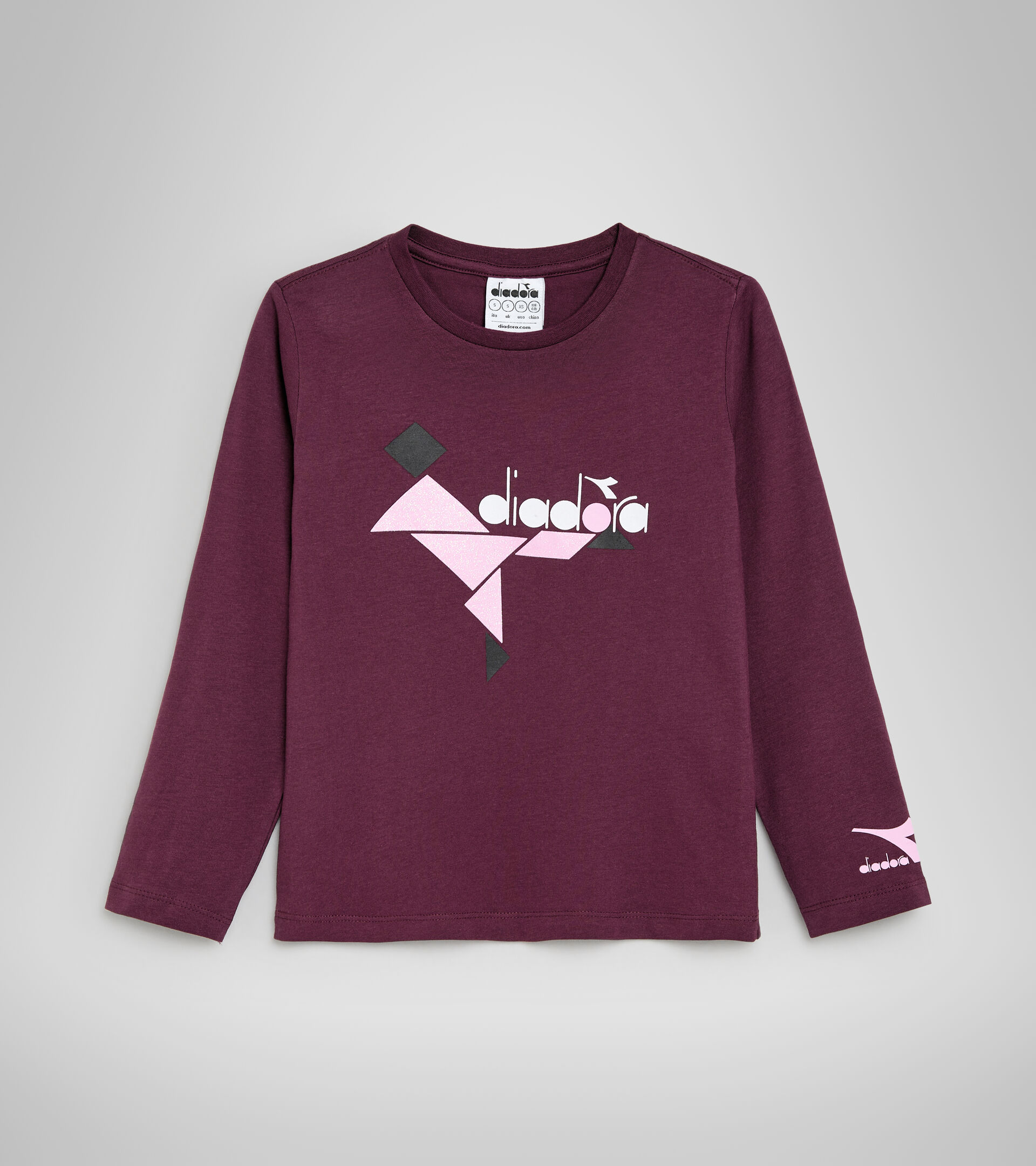 Langarm-T-Shirt - Mädchen JG.T-SHIRT LS GLEE VERNICHTET VIOLETT - Diadora