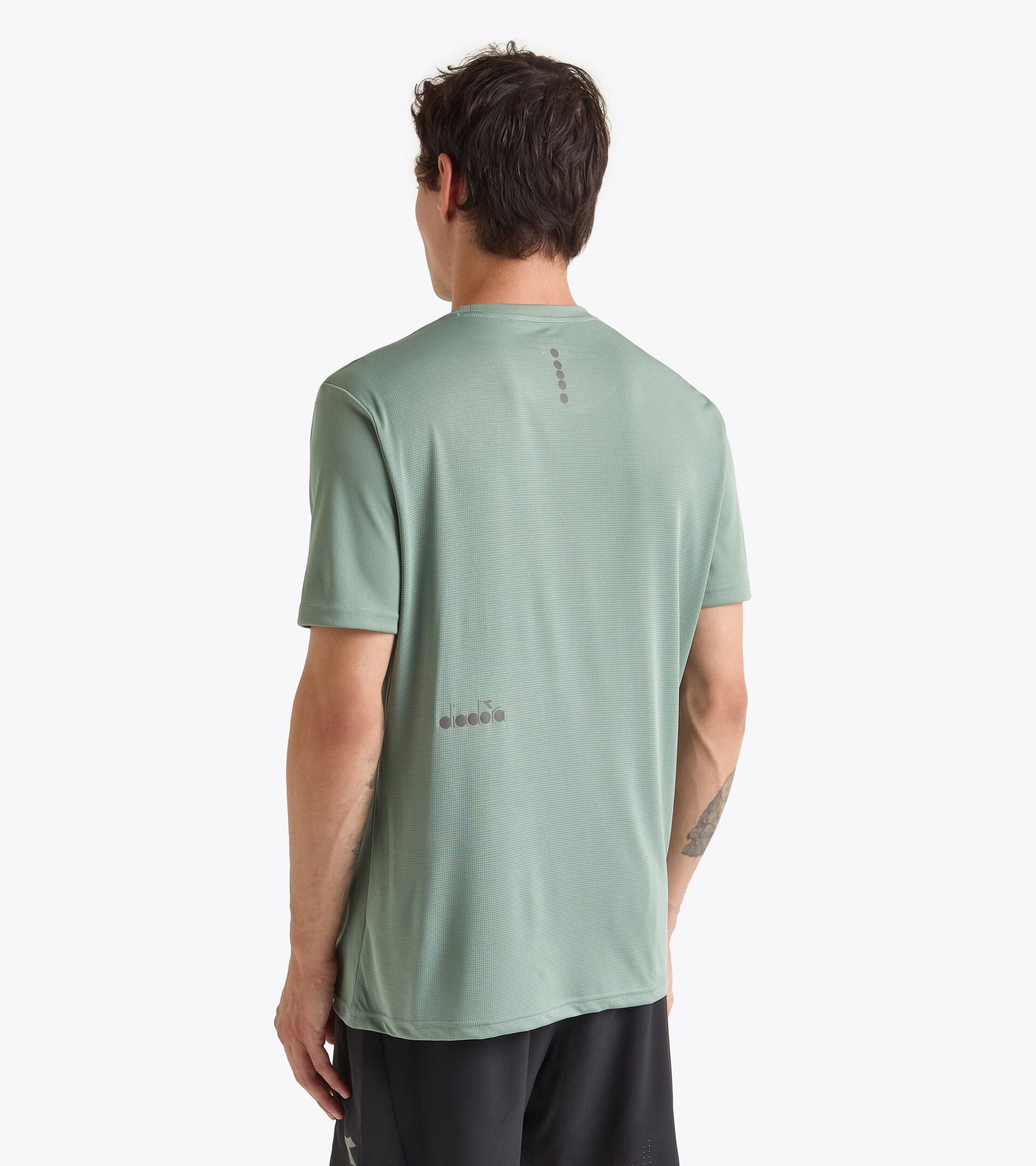 Camiseta deportiva - Hombre SS T-SHIRT RUN VERDE ICEBERG - Diadora