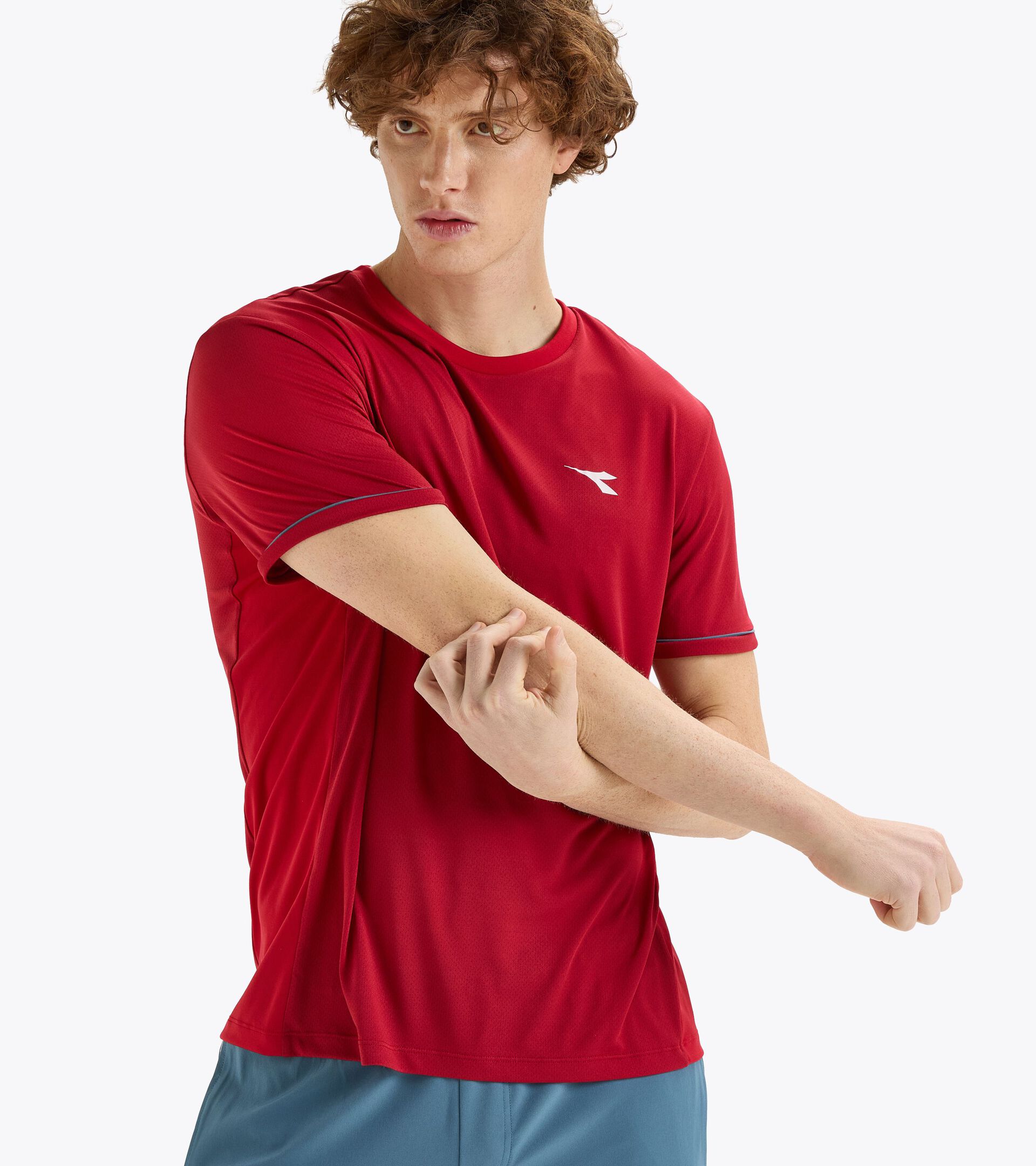 T-shirt da tennis - Uomo SS T-SHIRT TENNIS PEPERONCINO ROSSO - Diadora