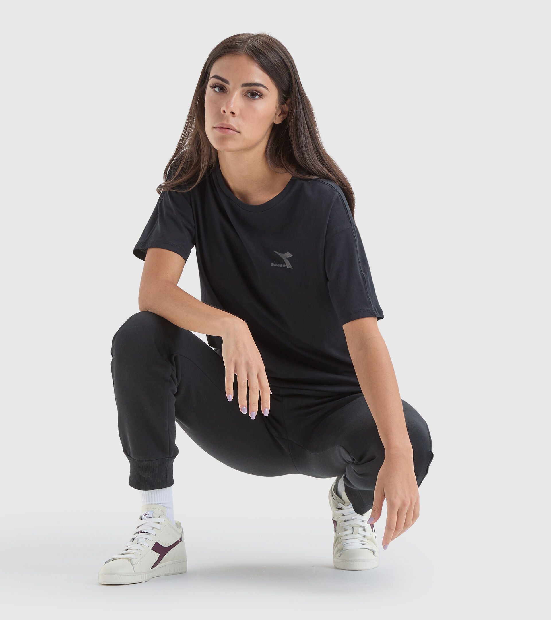 Camiseta deportiva - Mujer L.T-SHIRT SS CHROMIA NEGRO - Diadora