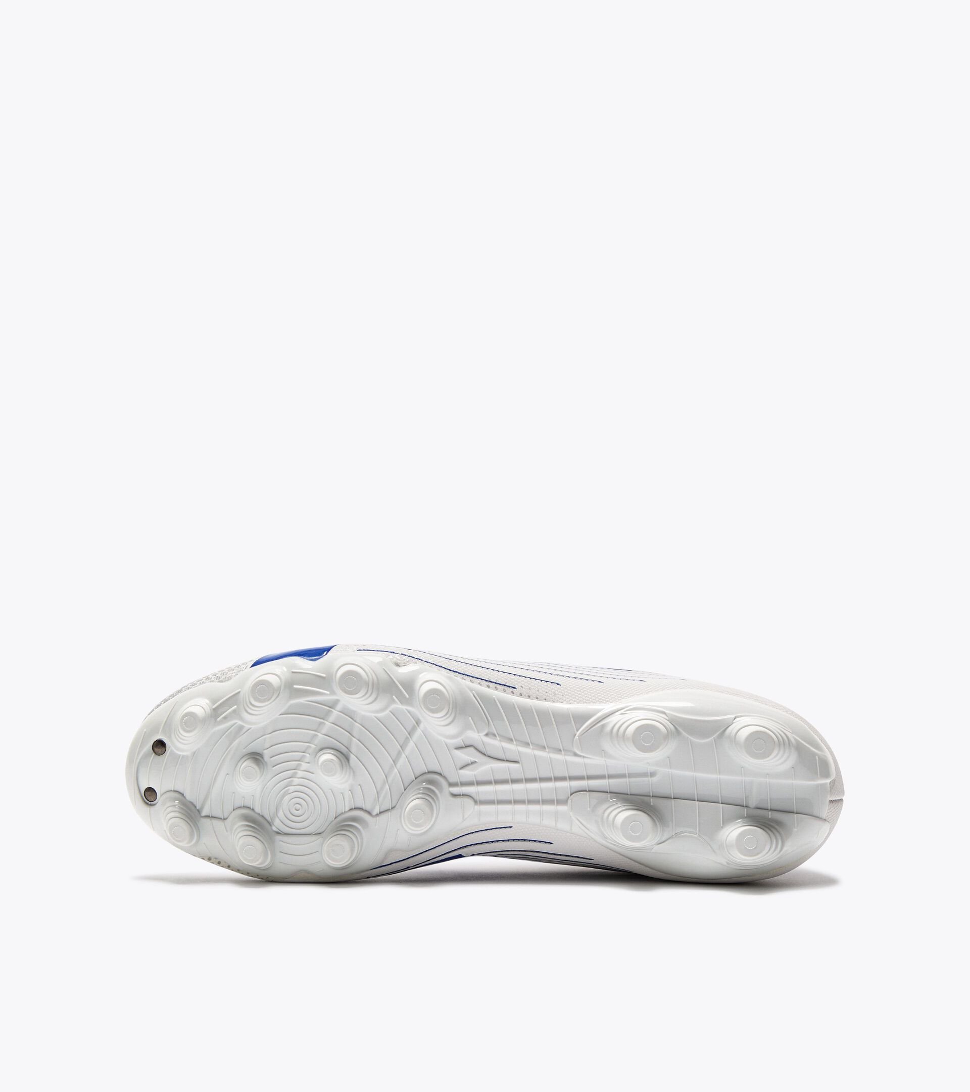 Bota de fútbol para superficies compactas - Hombre PICHICHI 8 MG14 BIANCO/AZZURRO - Diadora