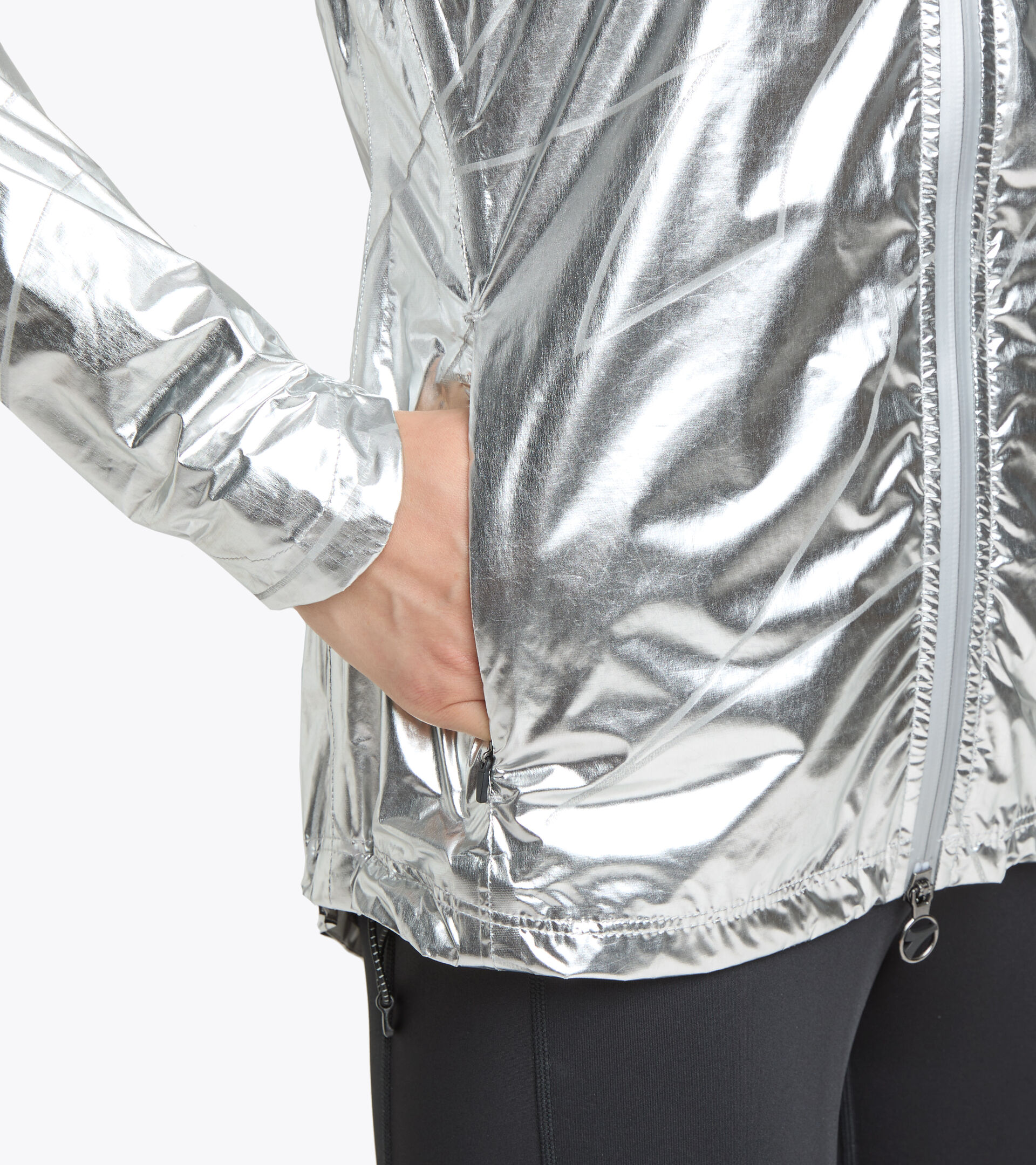 Chaqueta impermeable para correr - Mujer L. RAIN LOCK JACKET REFLEJO DE PLATA - Diadora