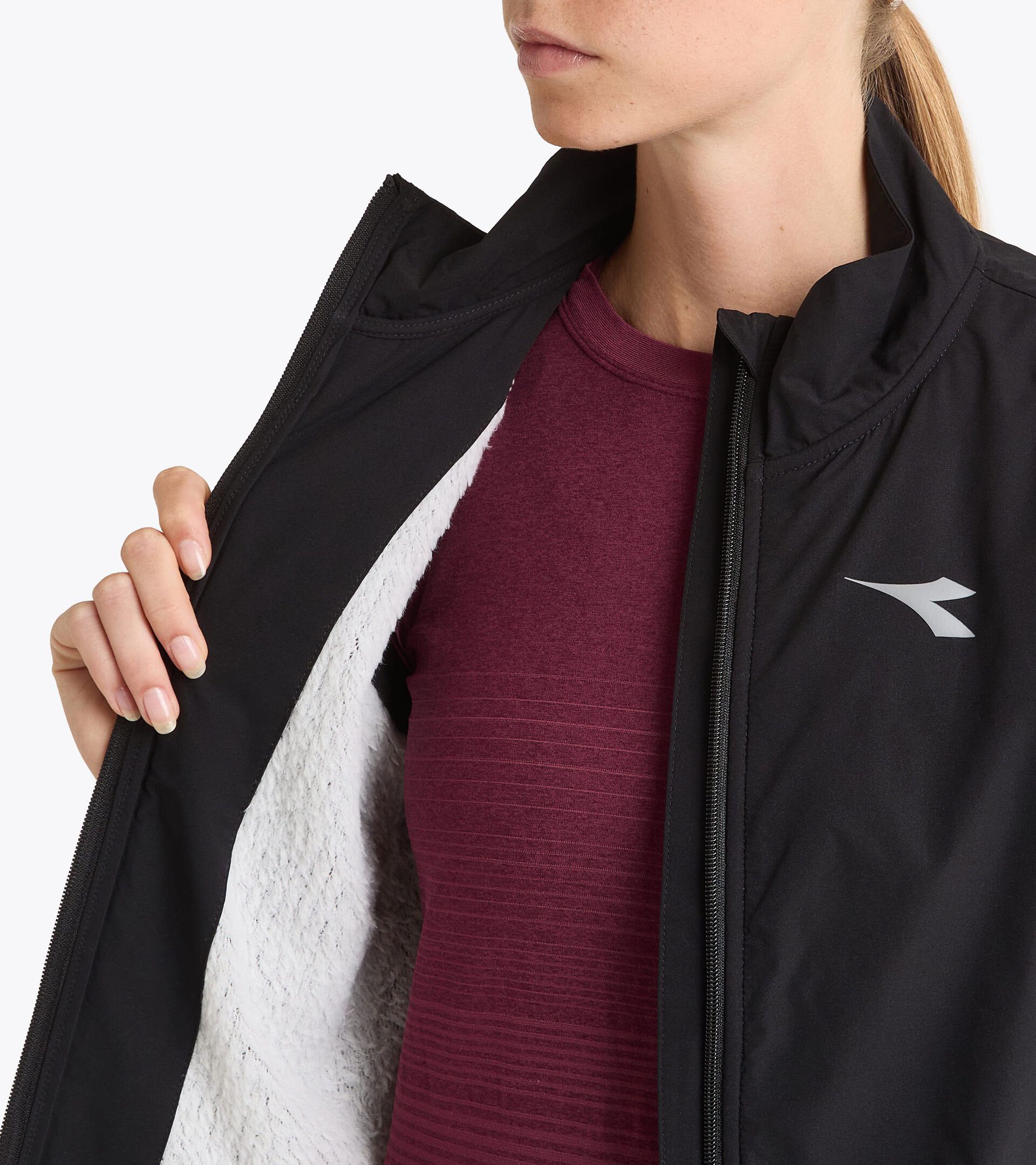 Chaleco de running acolchado - Winter Protection - Mujer
 L. PADDED VEST WINTER PROTECTION NEGRO - Diadora