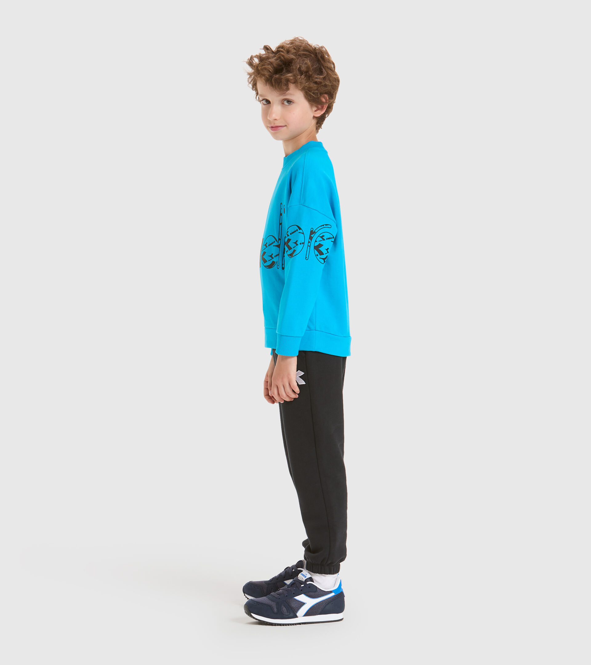 Sweater mit Rundhalsausschnitt - Kinder JB.SWEATSHIRT CREW HOOPLA DONAU BLAU - Diadora