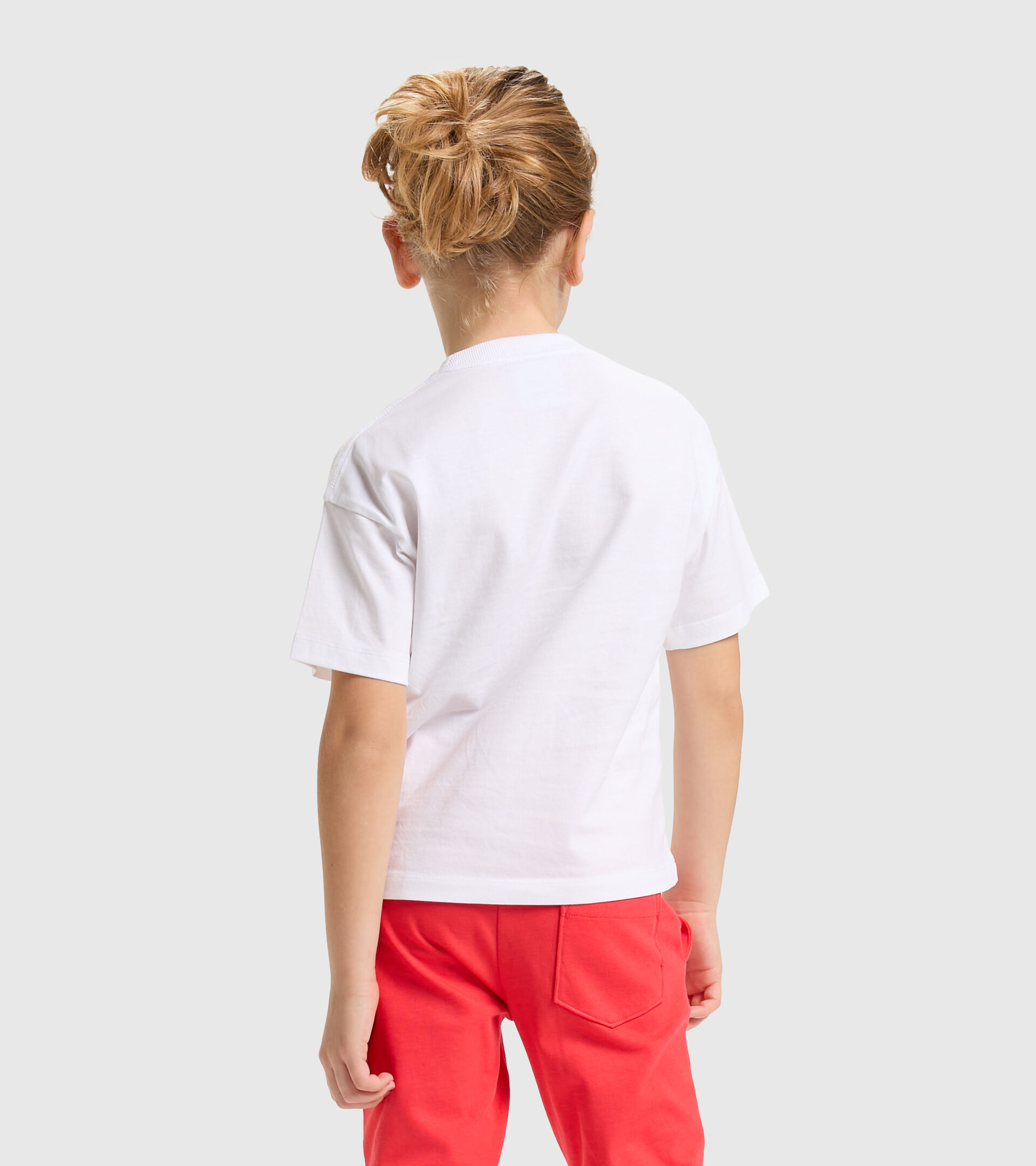 Junior cotton T-shirt - Unisex JU.T-SHIRT SS BL RAINBOW OPTICAL WHITE - Diadora