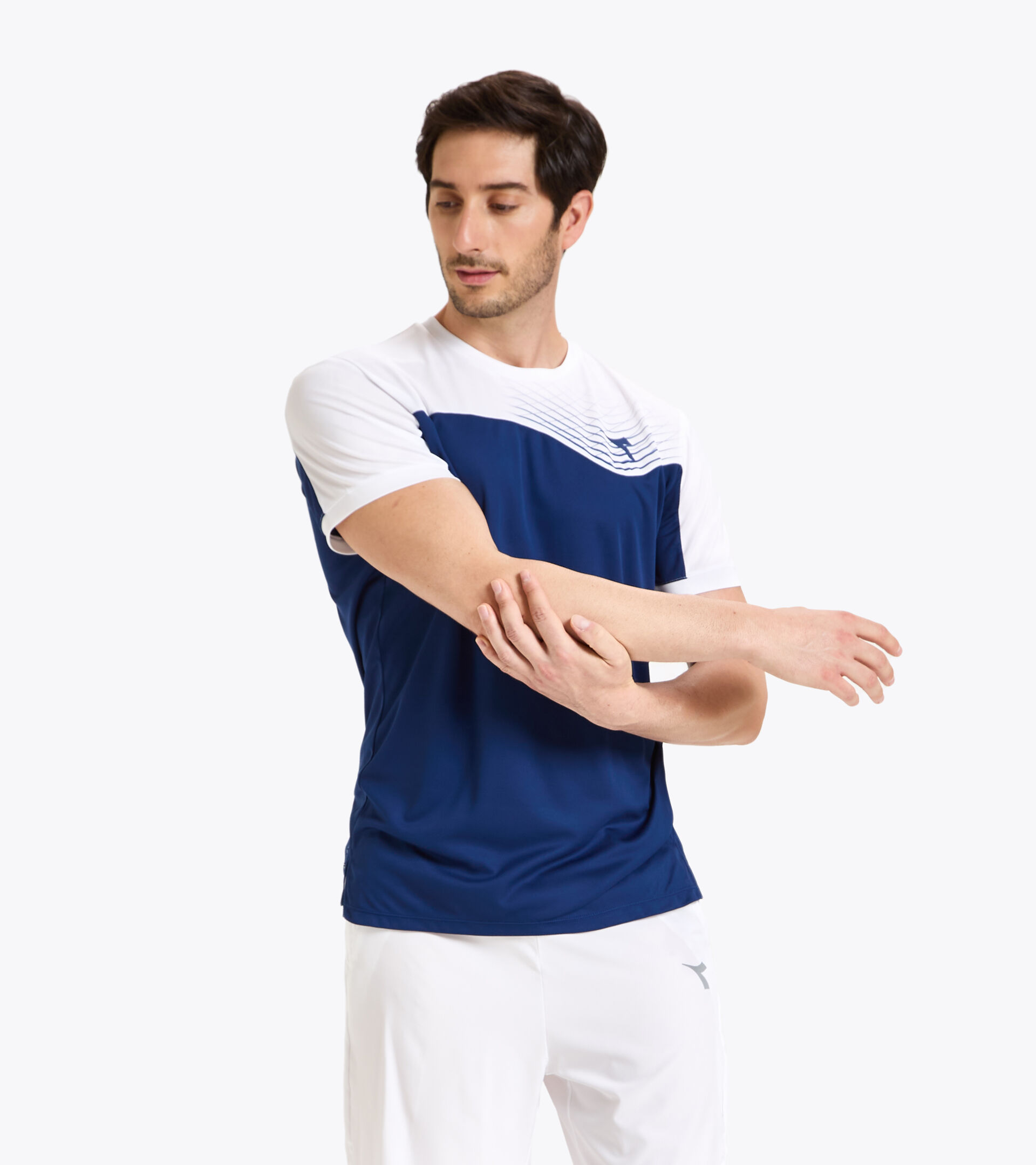 T-shirt de tennis - Homme T-SHIRT COURT BLEU DOMAINE - Diadora