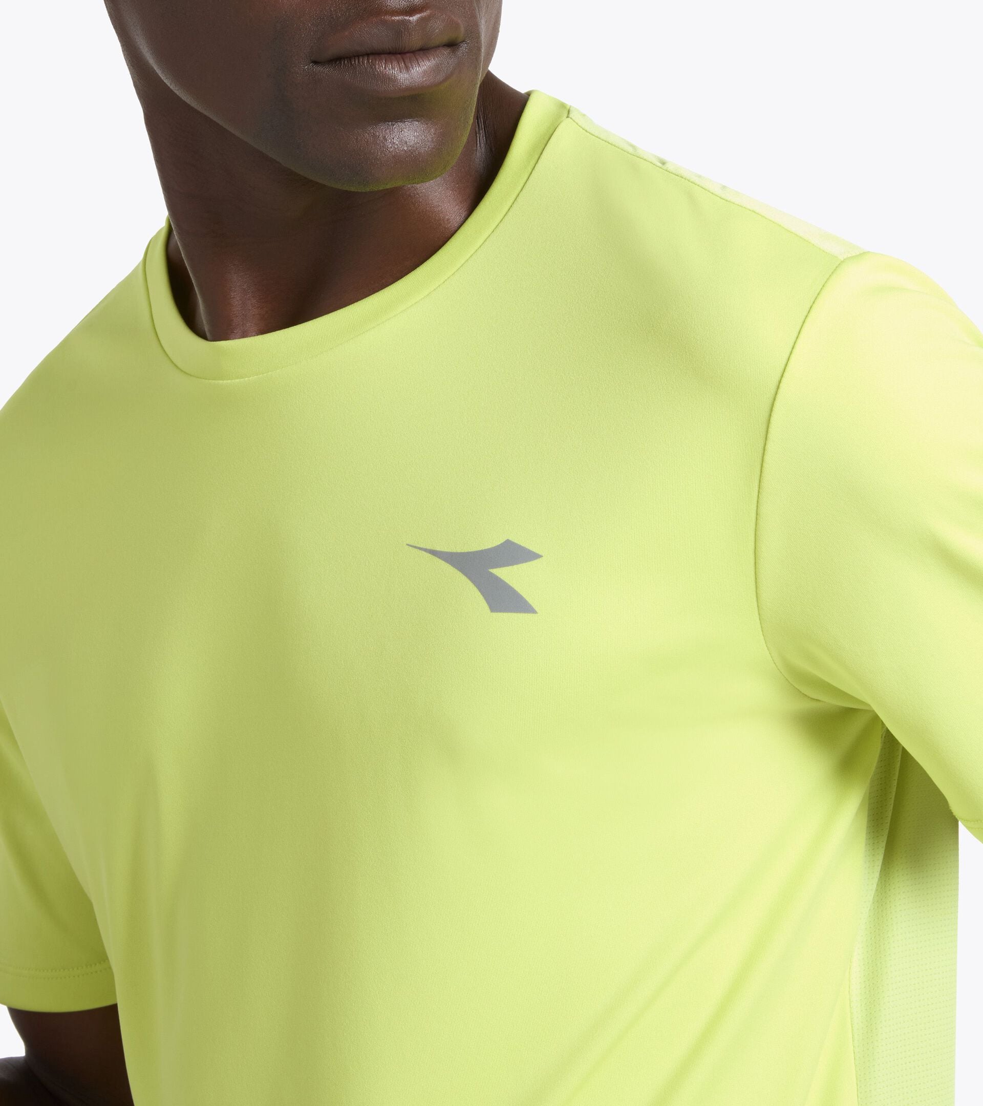 Sports t-shirt - Men RUN SS T-SHIRT WILD LIME GREEN - Diadora