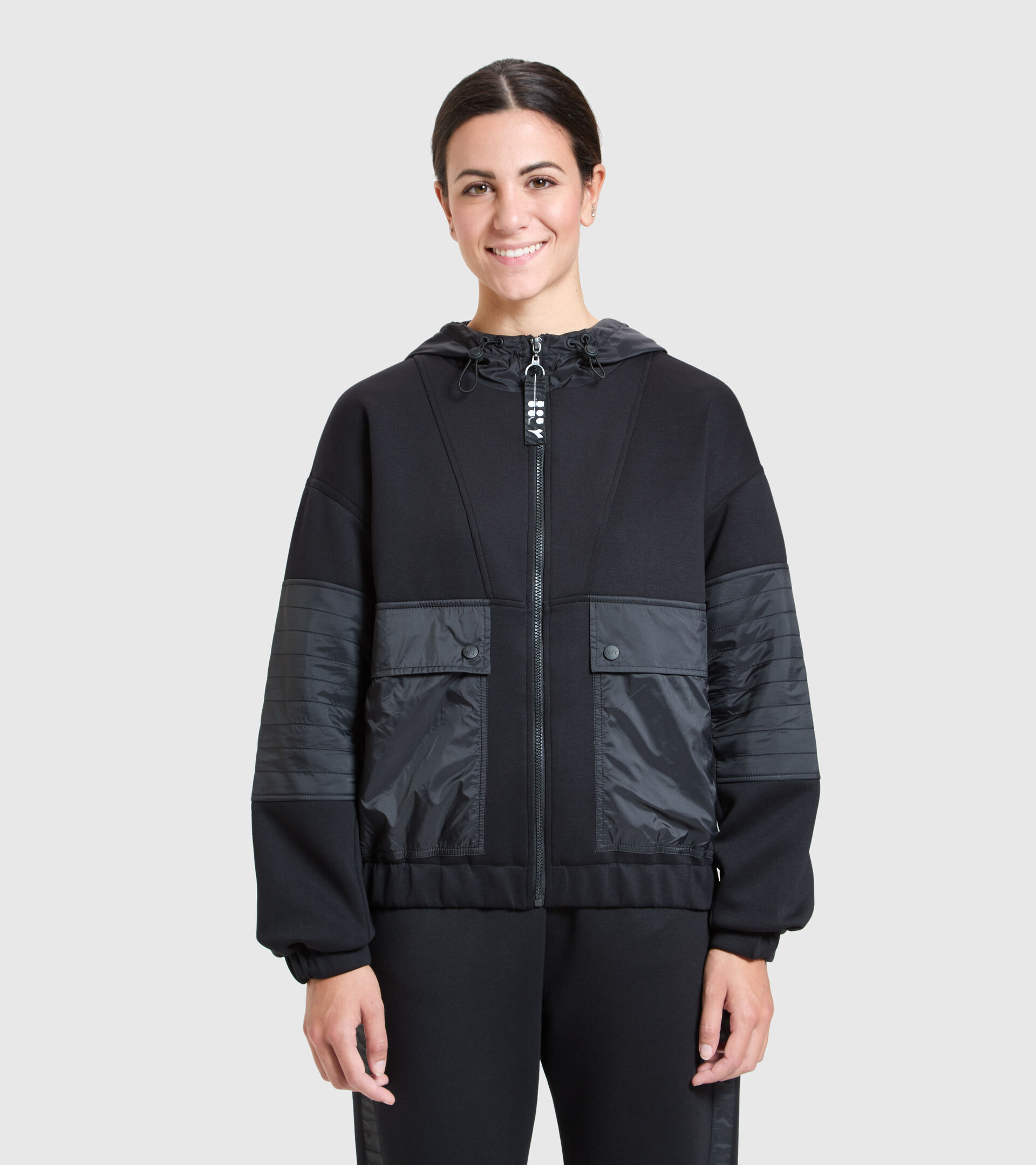 Sports jacket - Women L. TRACK JACKET URBANITY BLACK - Diadora