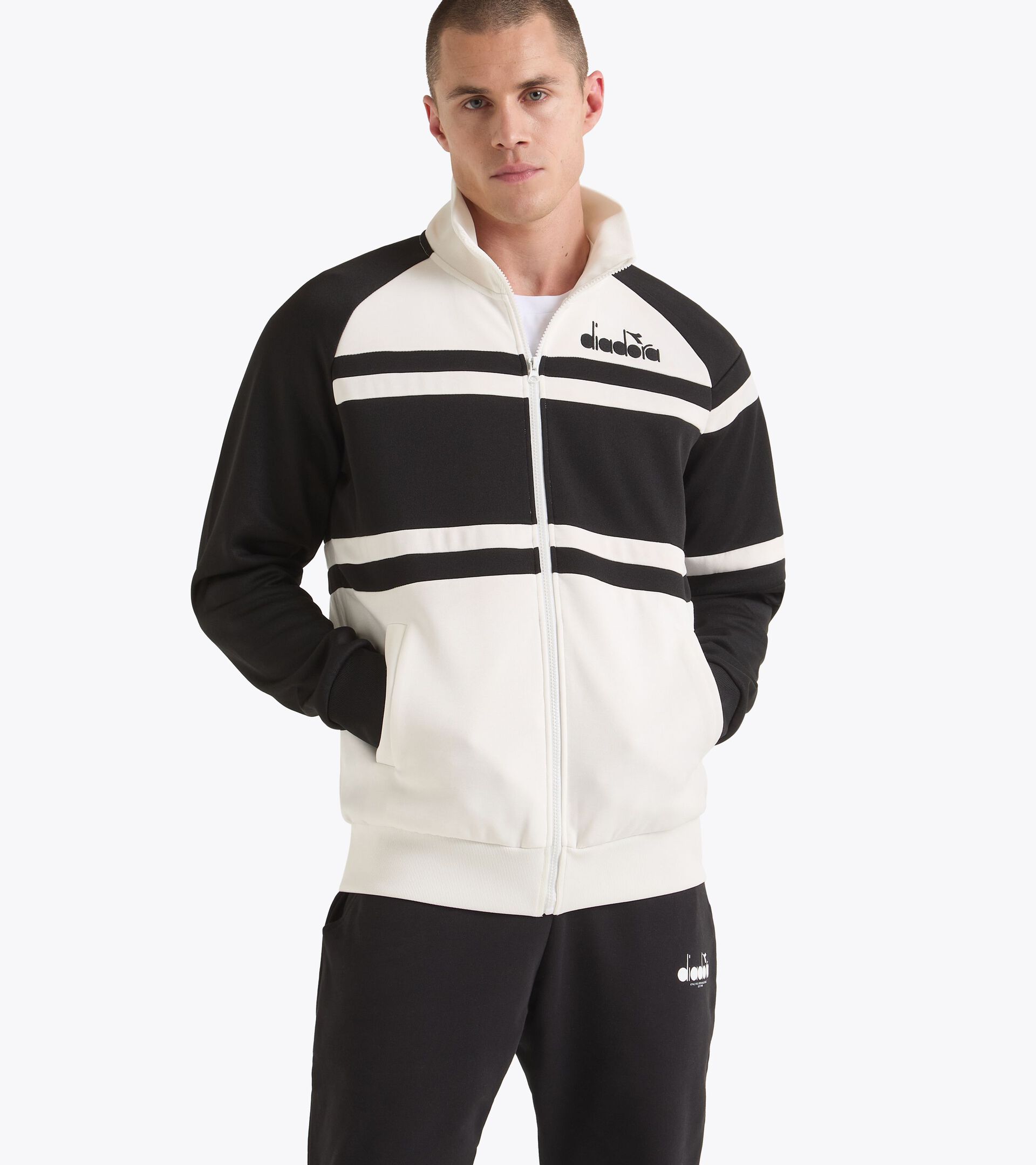 80s-inspired sports jacket - All-gender JACKET 80S OPTICAL WHITE - Diadora