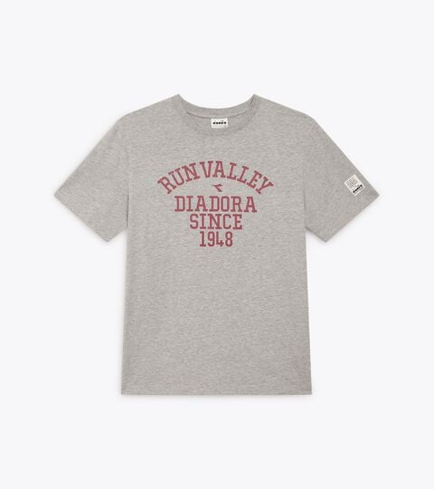 T-SHIRT SS RUN VALLEY, HIGH RISE MELANGE College-style inspired t-shirt - Run Valley - All-gender T-SHIRT SS RUN VALLEY HIGH RISE MELANGE - Diadora