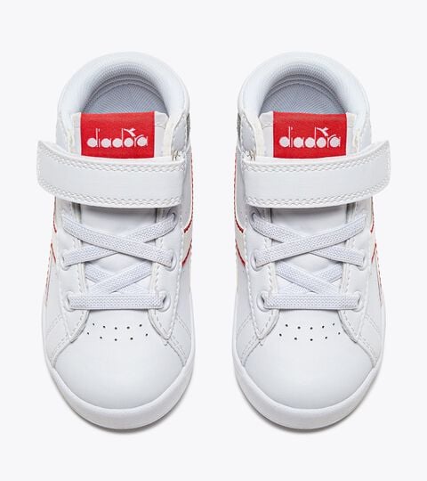 GAME P HIGH TD, WHITE/ULTIMATE GRAY/CAYENNE Sports shoes - Toddlers 1-4 years GAME P HIGH TD WHITE/ULTIMATE GRAY/CAYENNE - Diadora