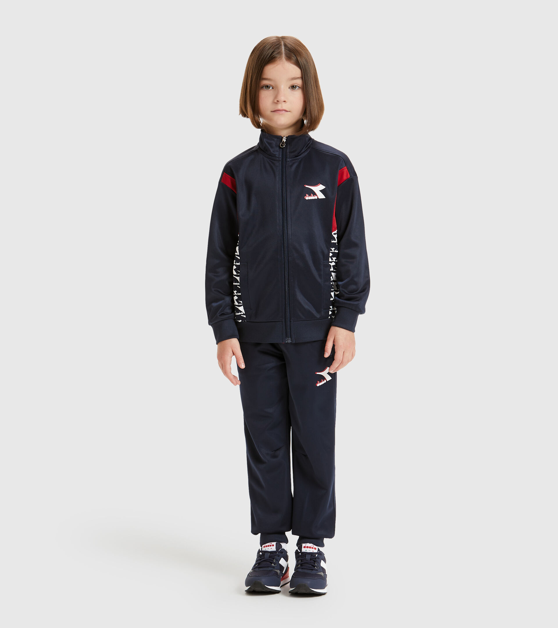 Tracksuit - Kids JU. LIGHT FZ TRACKSUIT CUBIC CLASSIC NAVY - Diadora