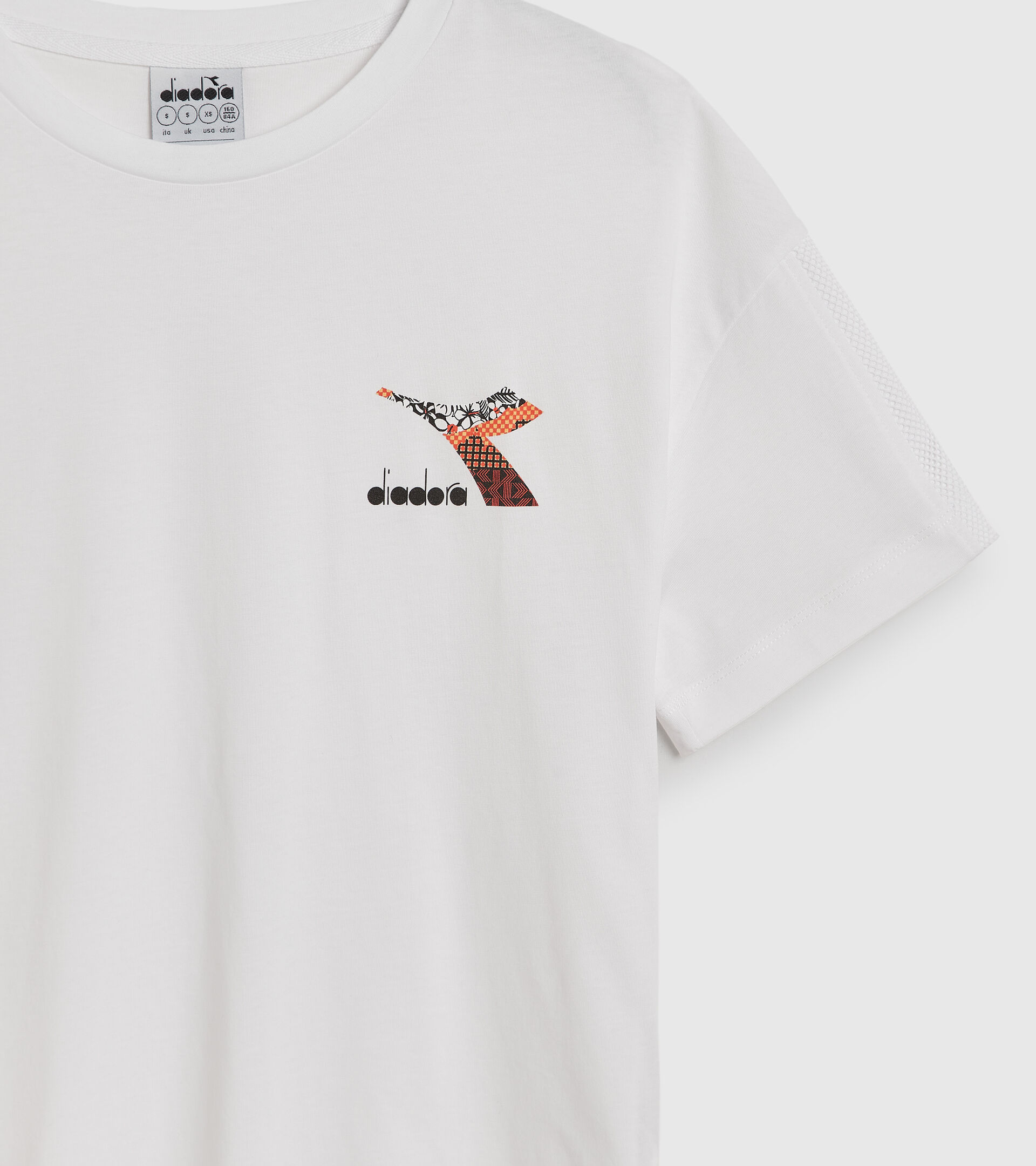 Camiseta deportiva de algodón - Mujer L.T-SHIRT SS FLOSS BLANCO VIVO - Diadora